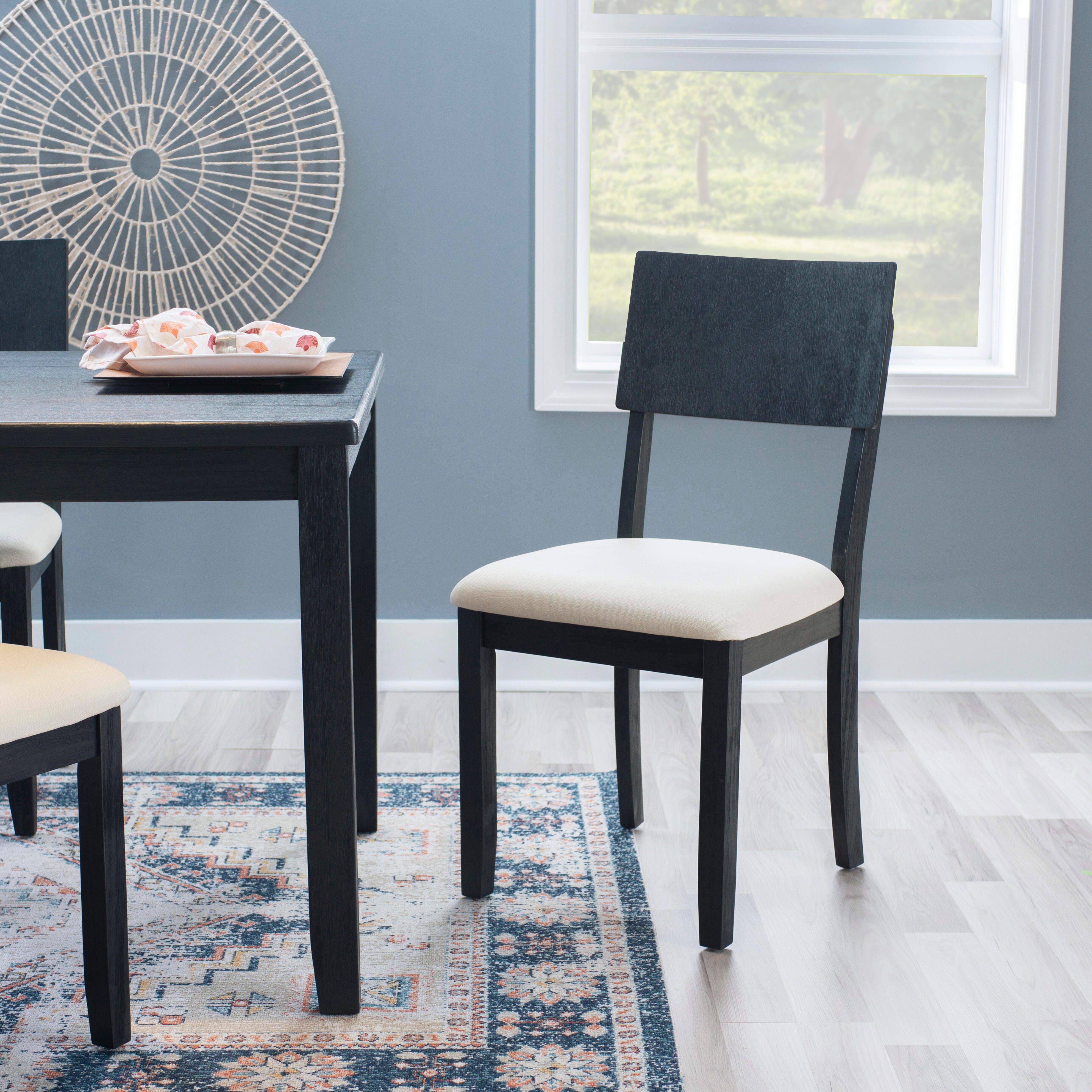 Linon Jocey Set of Two Dining Chairs, Black, large