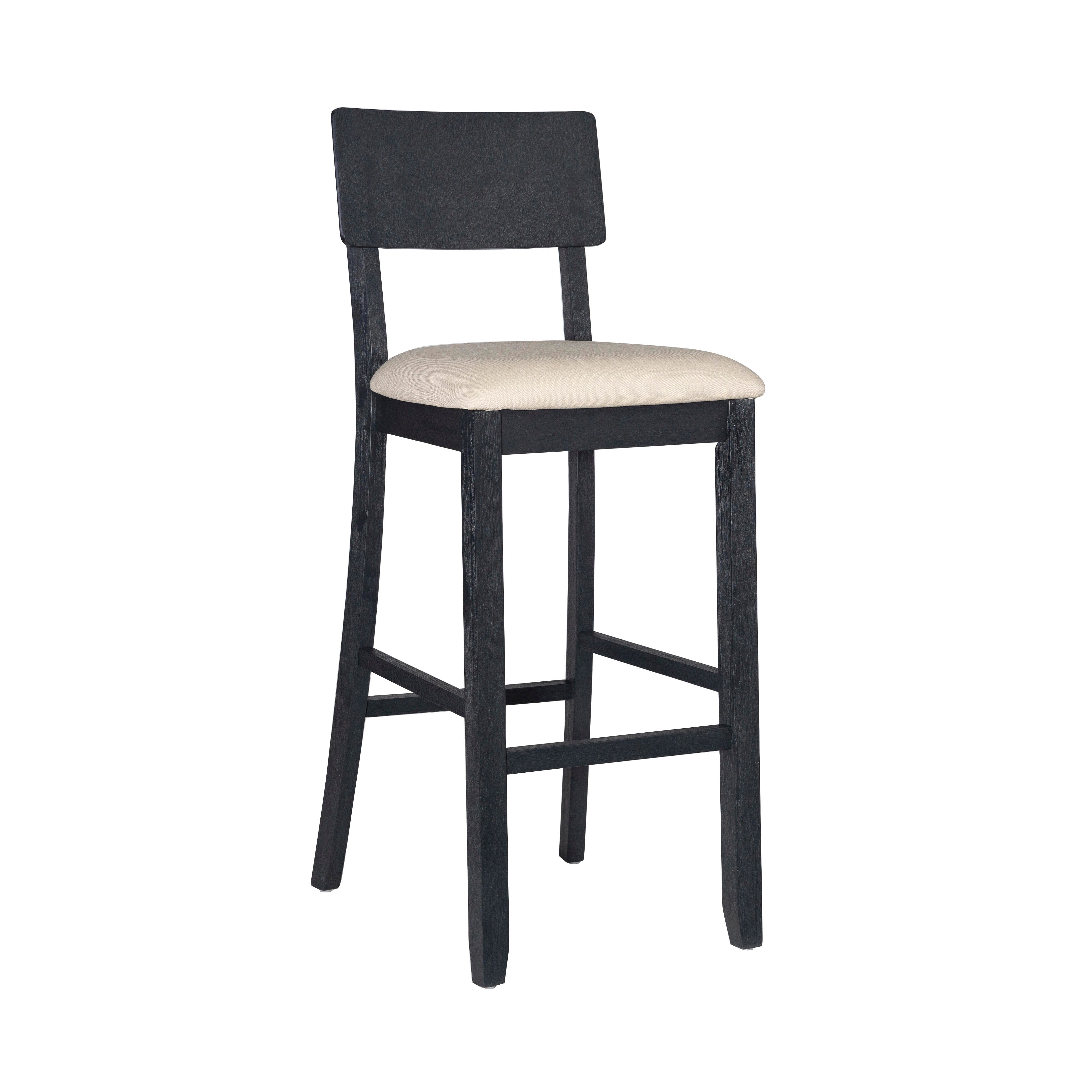 Linon Jocey Barstool, Black, large