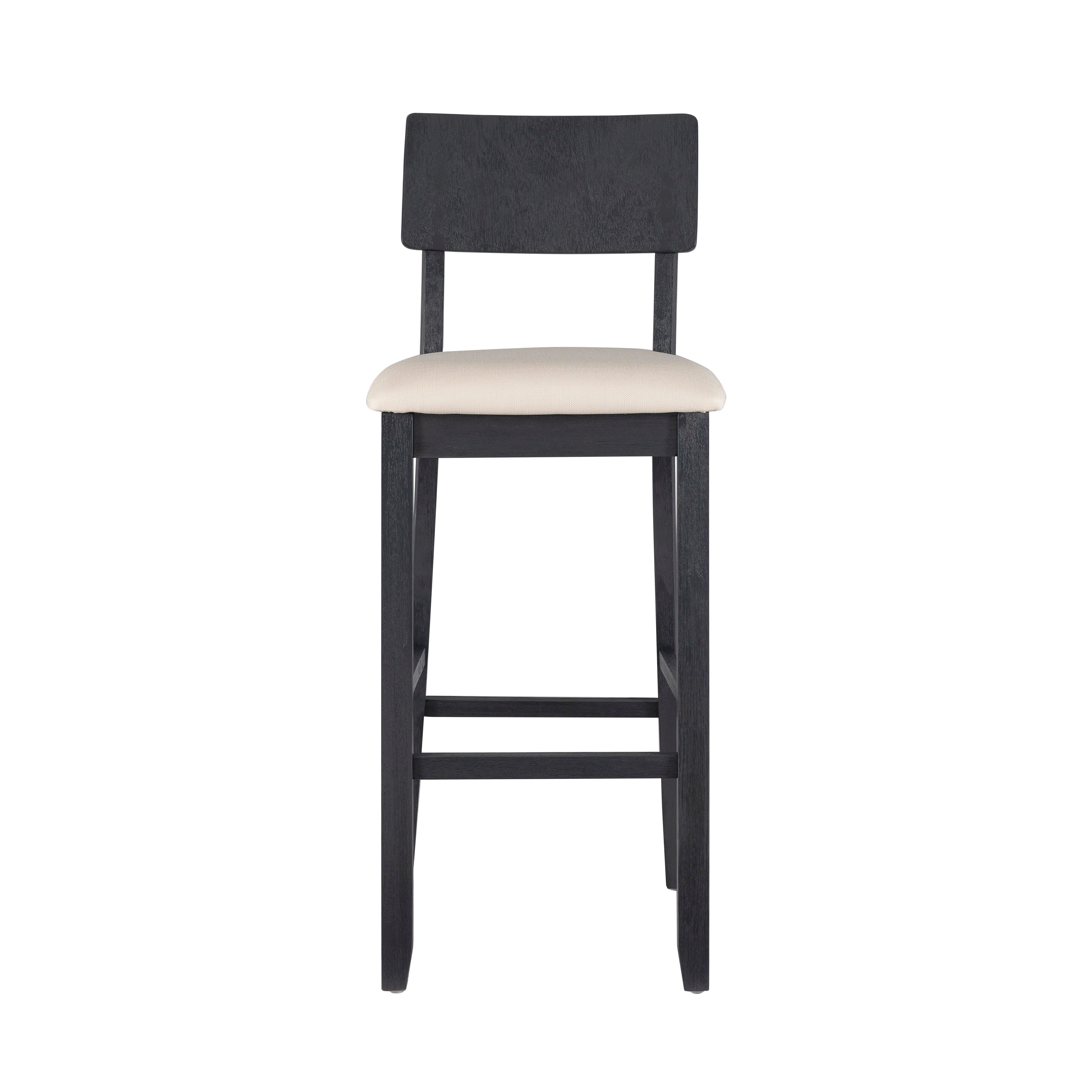 Linon Jocey Barstool, Black, large