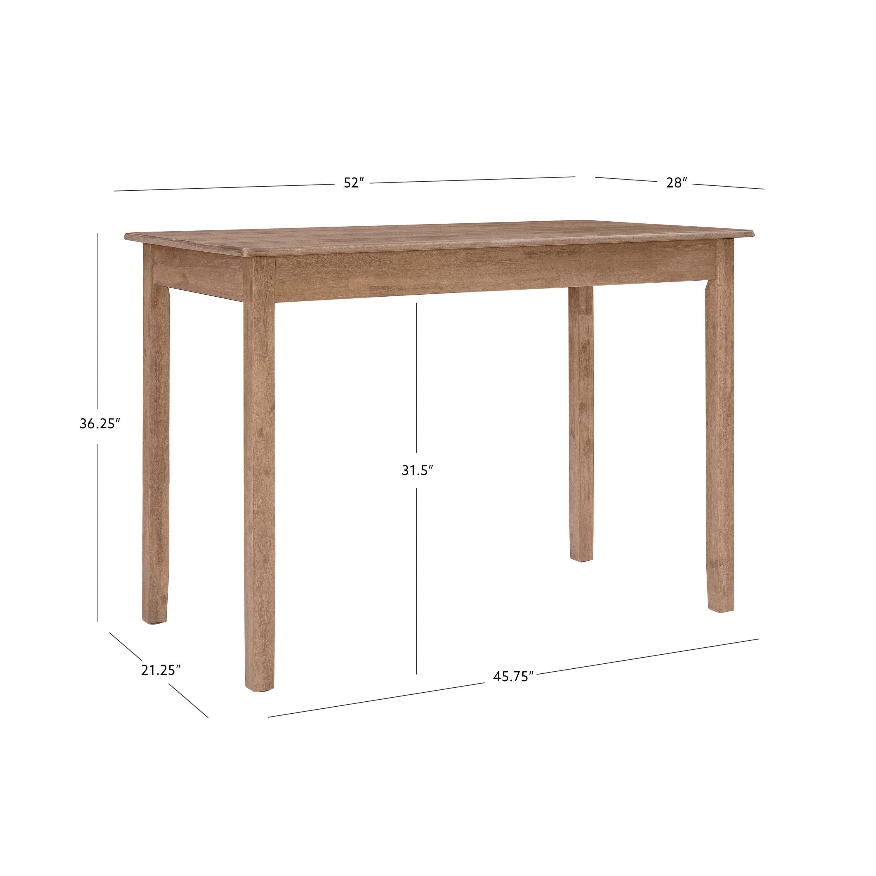 Linon Jocey Tavern Counter Height Table, Graywash, large
