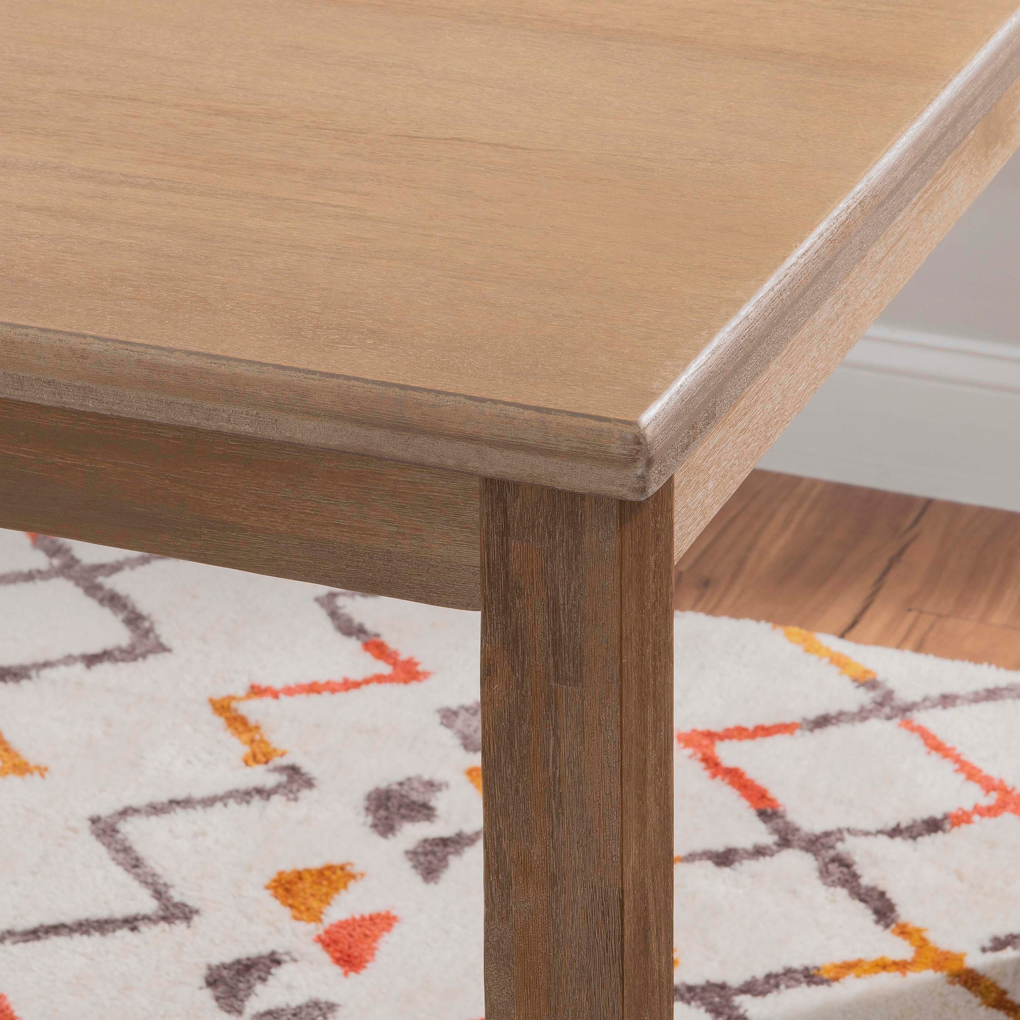 Linon Jocey Dining Table, Graywash, large