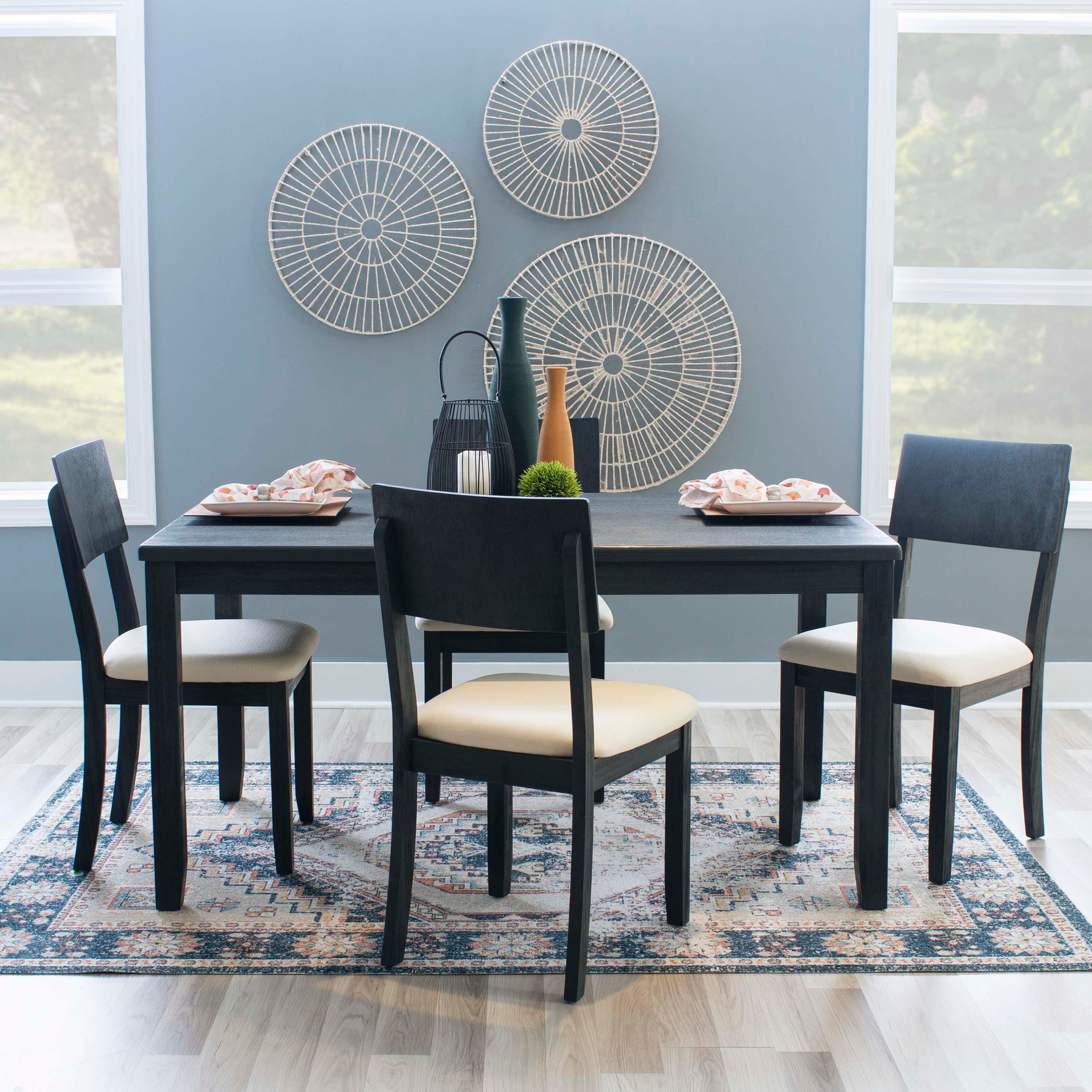 Linon Jocey Dining Table, Black, large
