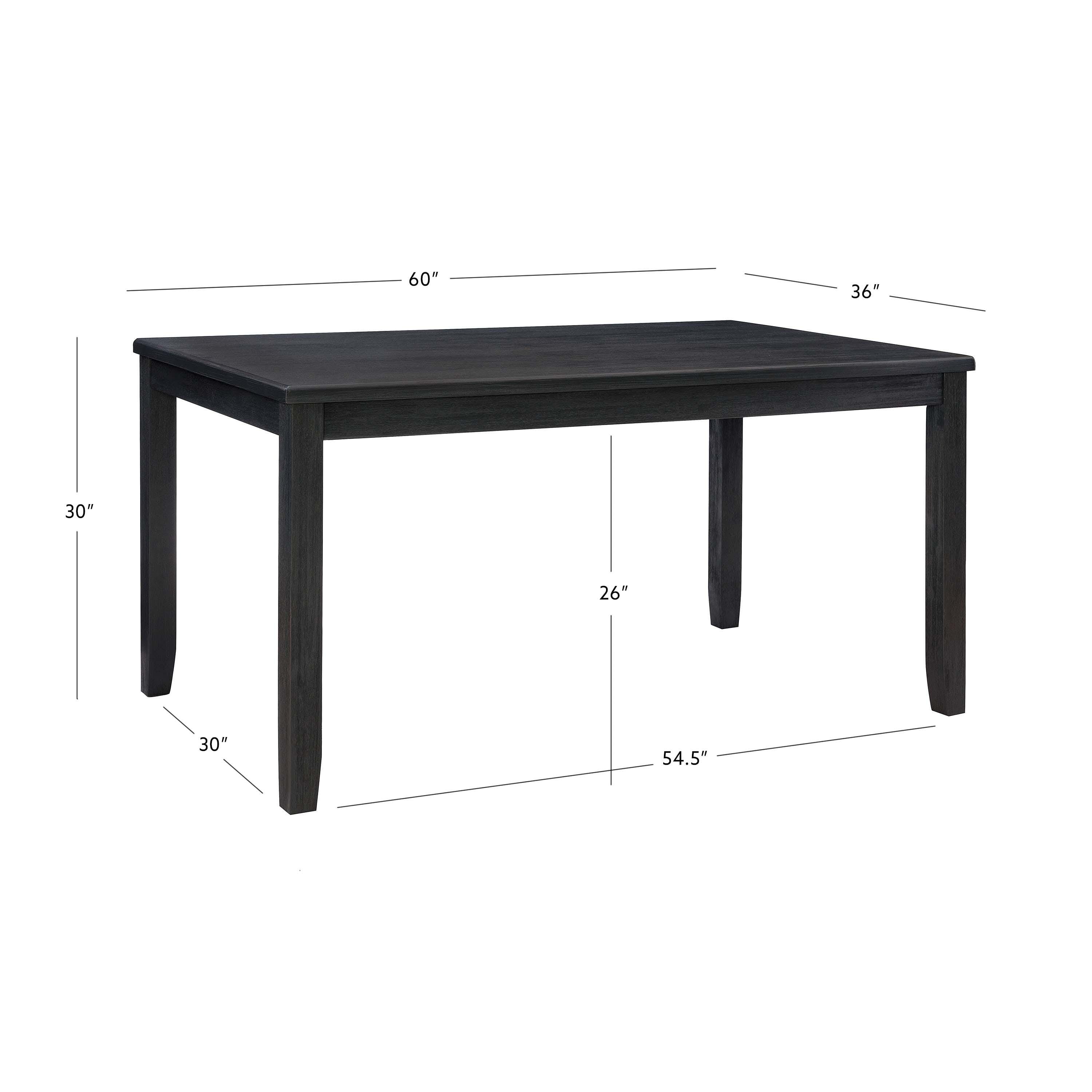 Linon Jocey Dining Table, Black, large