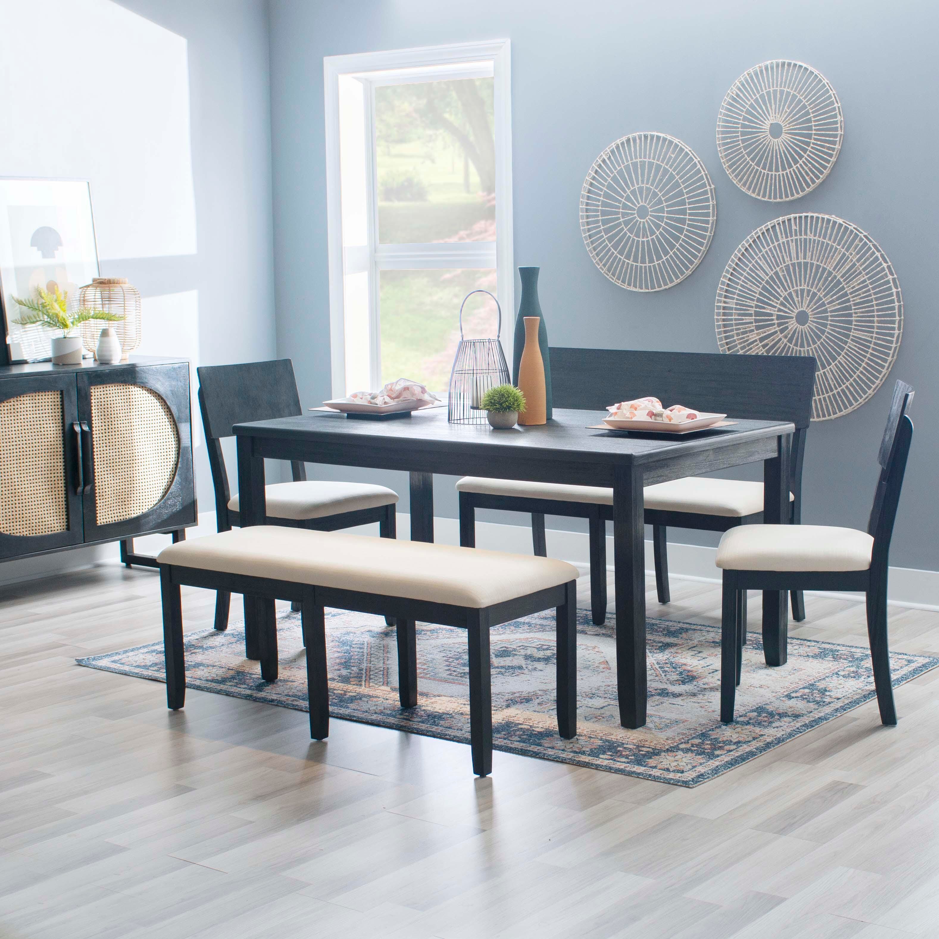 Linon Jocey Dining Table, Black, large