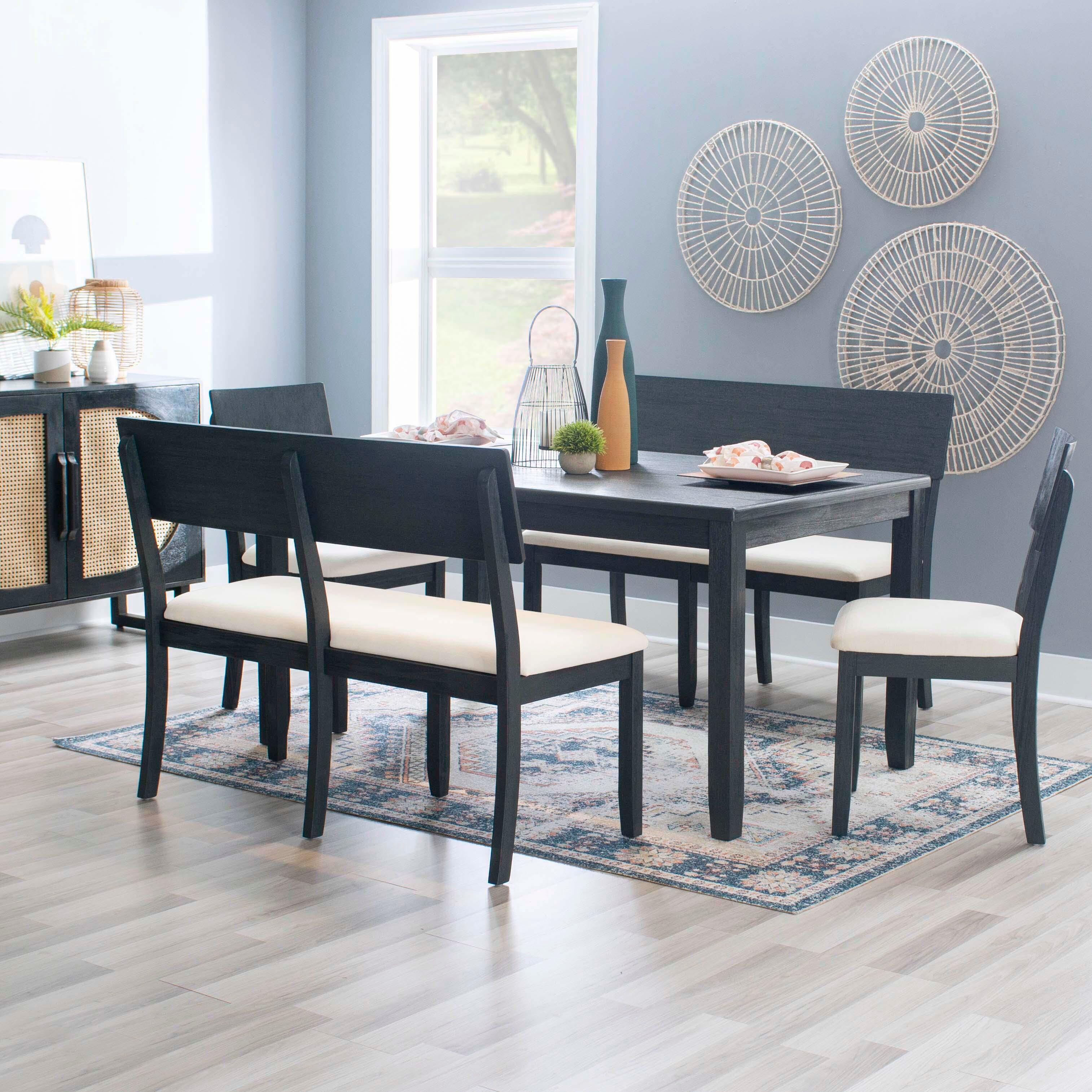 Linon Jocey Dining Table, Black, large