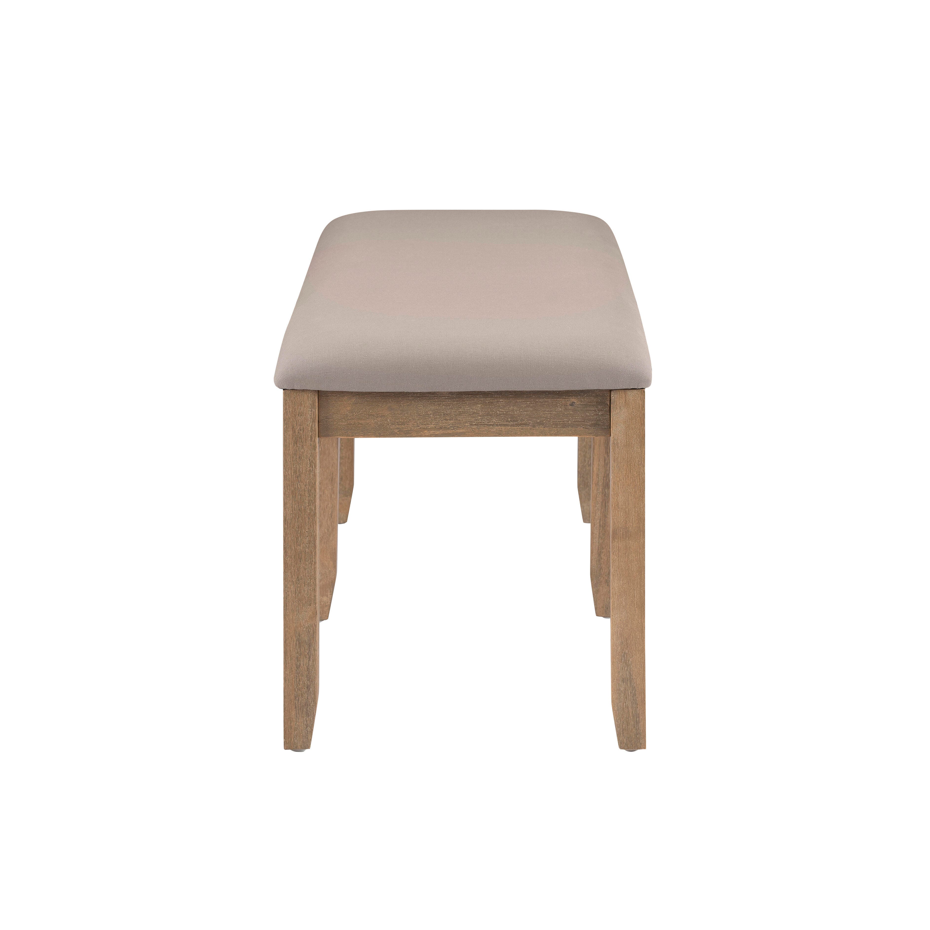 Linon Jocey Backless Dining Bench, Graywash, large