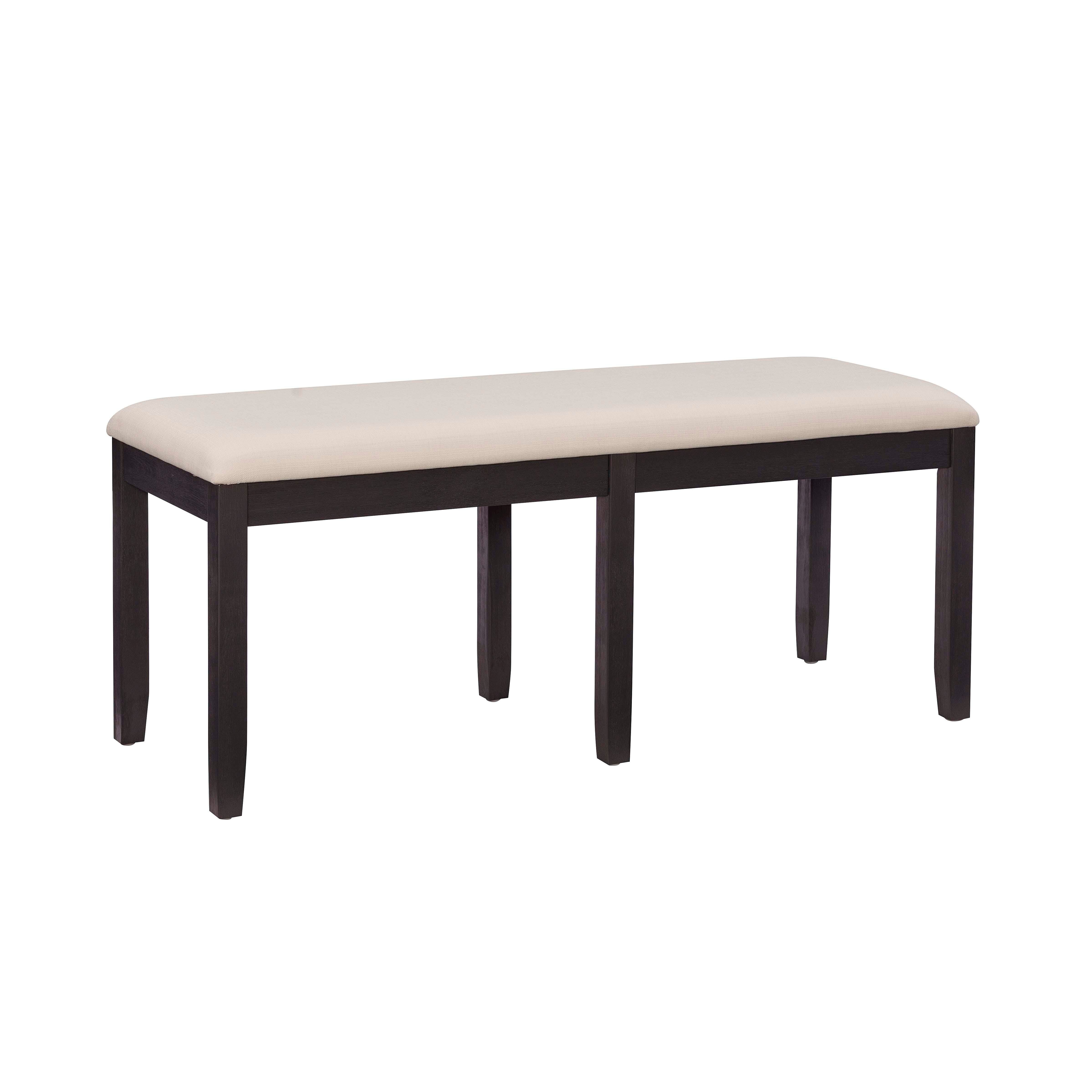 Linon Jocey Backless Dining Bench, Black, large