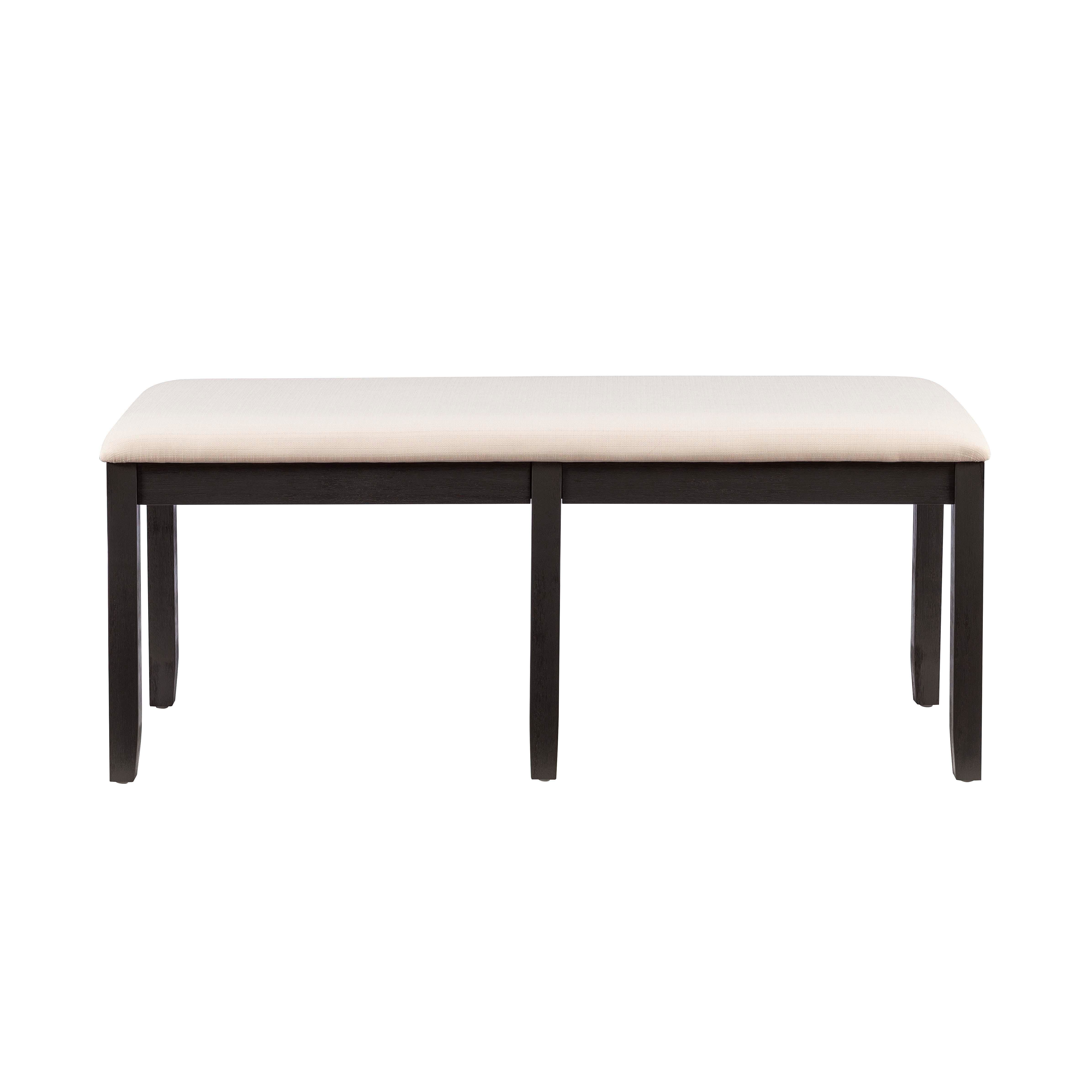 Linon Jocey Backless Dining Bench, Black, large
