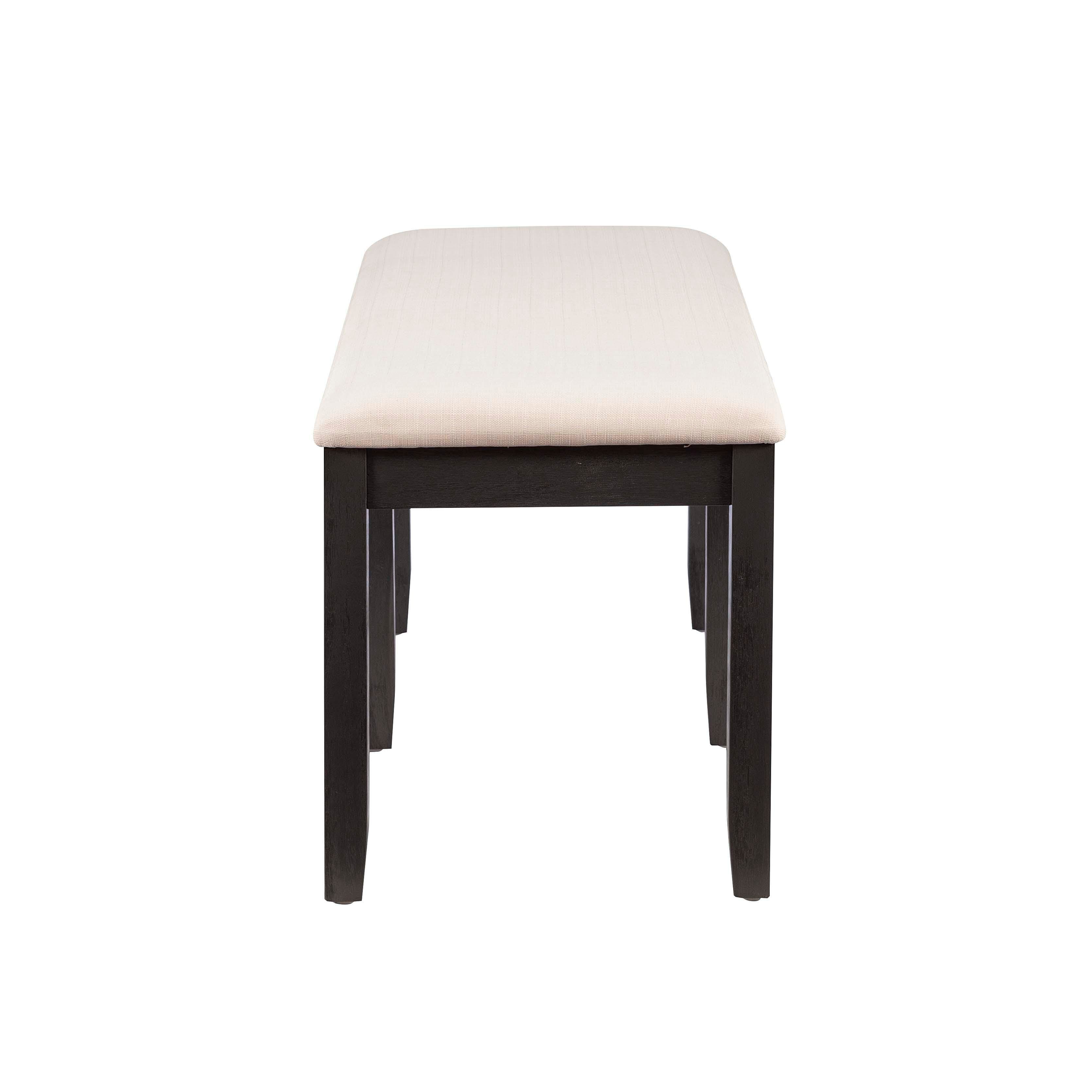 Linon Jocey Backless Dining Bench, Black, large