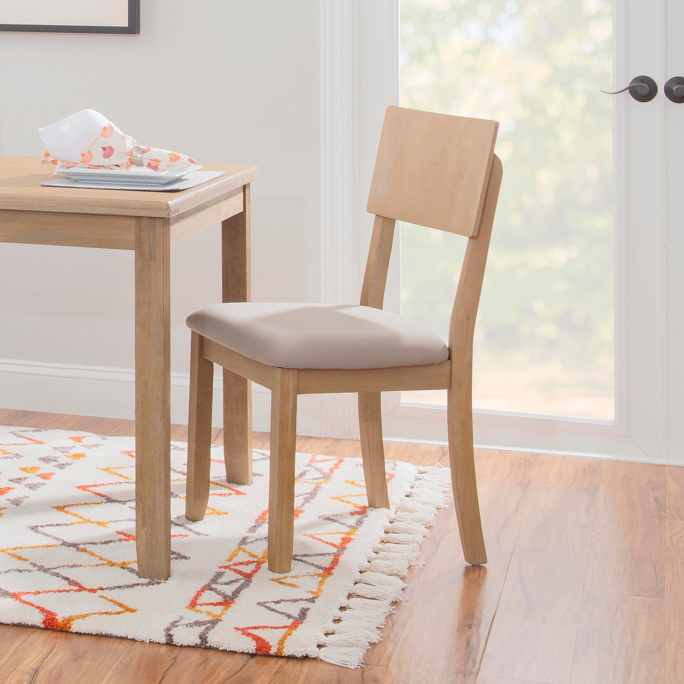 Linon Jocey Set of Two Dining Chairs, Graywash, large