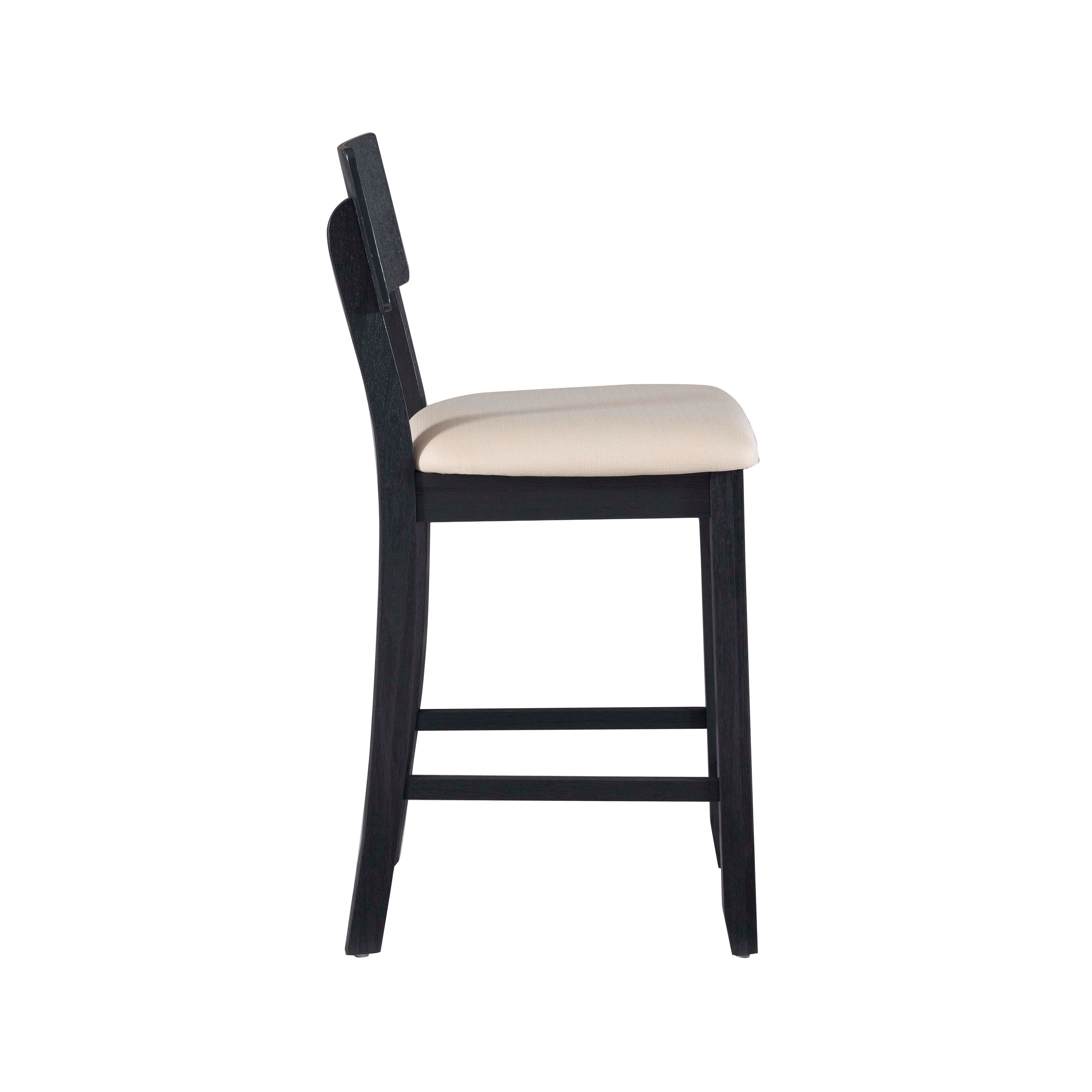 Linon Jocey Counter Stool, Black, large