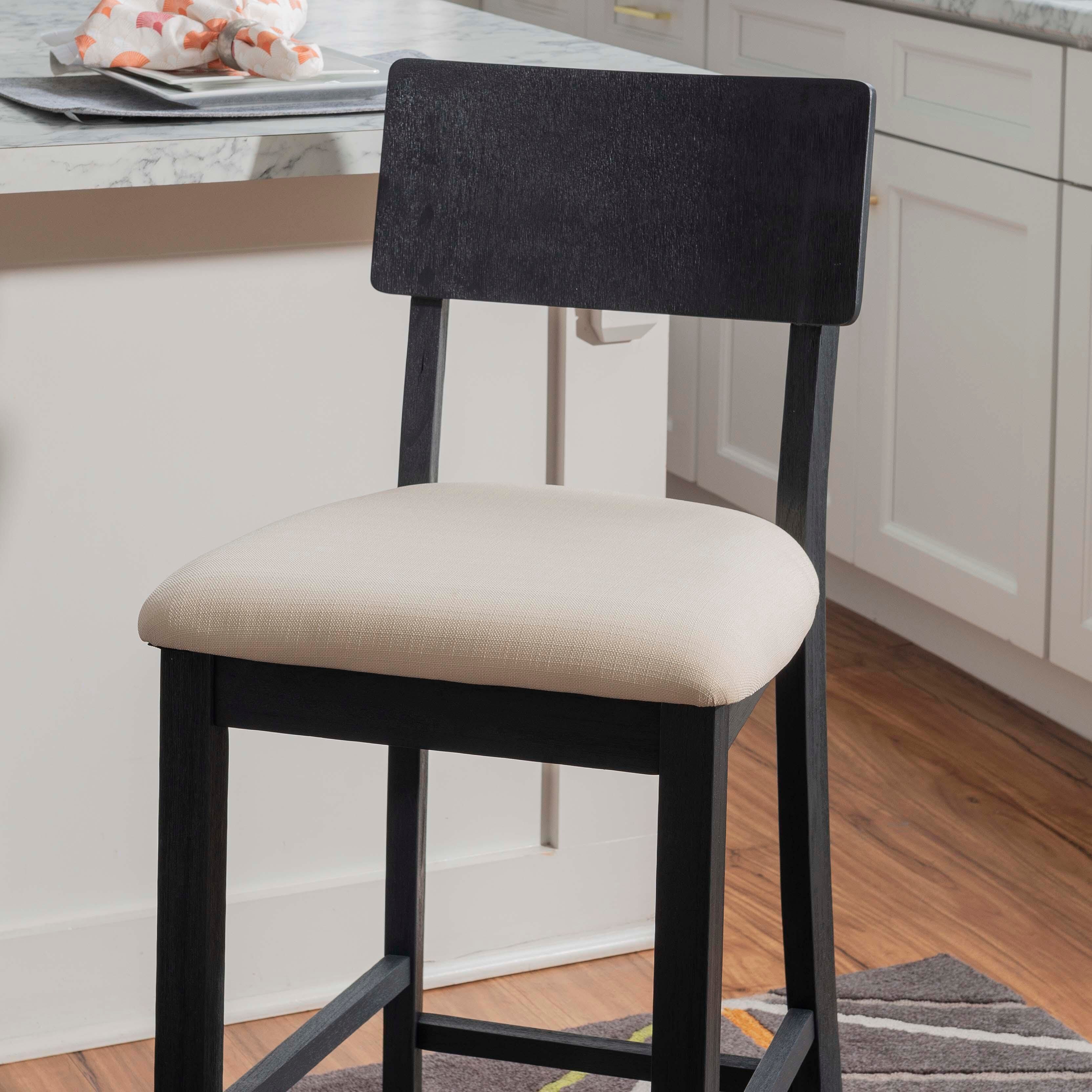 Linon Jocey Counter Stool, Black, large