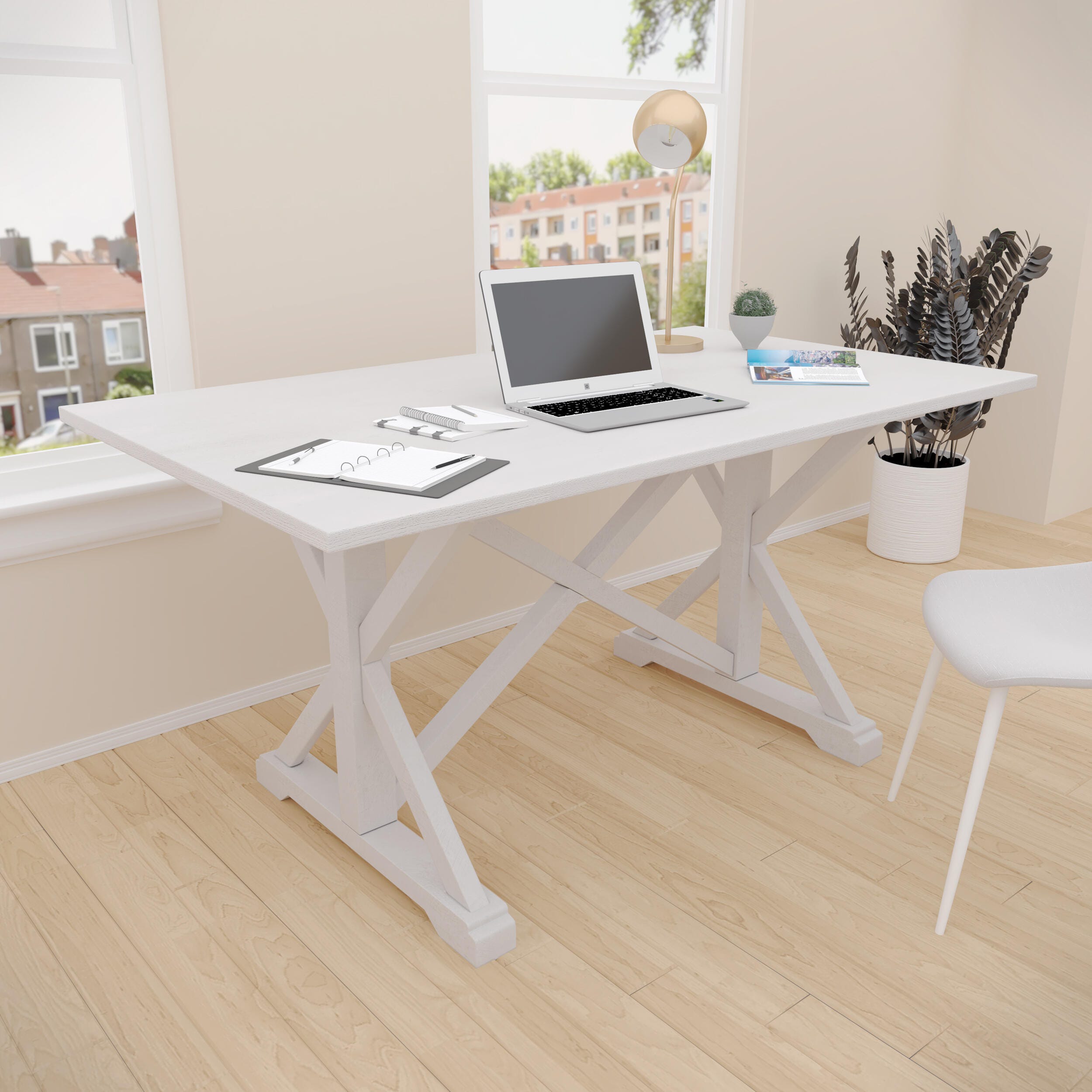 SEI Furniture Leshire Dining Table, , large