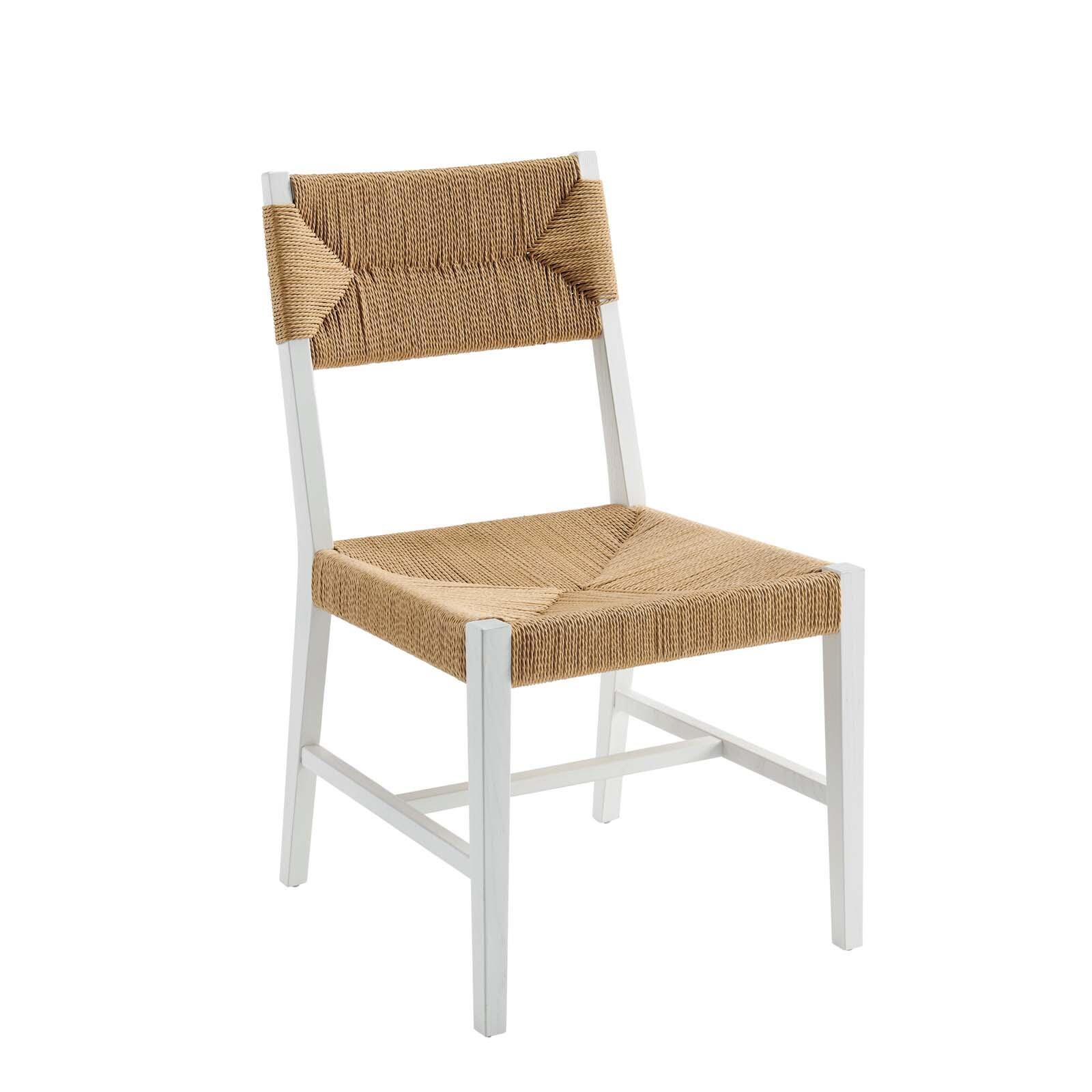 Bodie Dining Chair, White/Natural, large