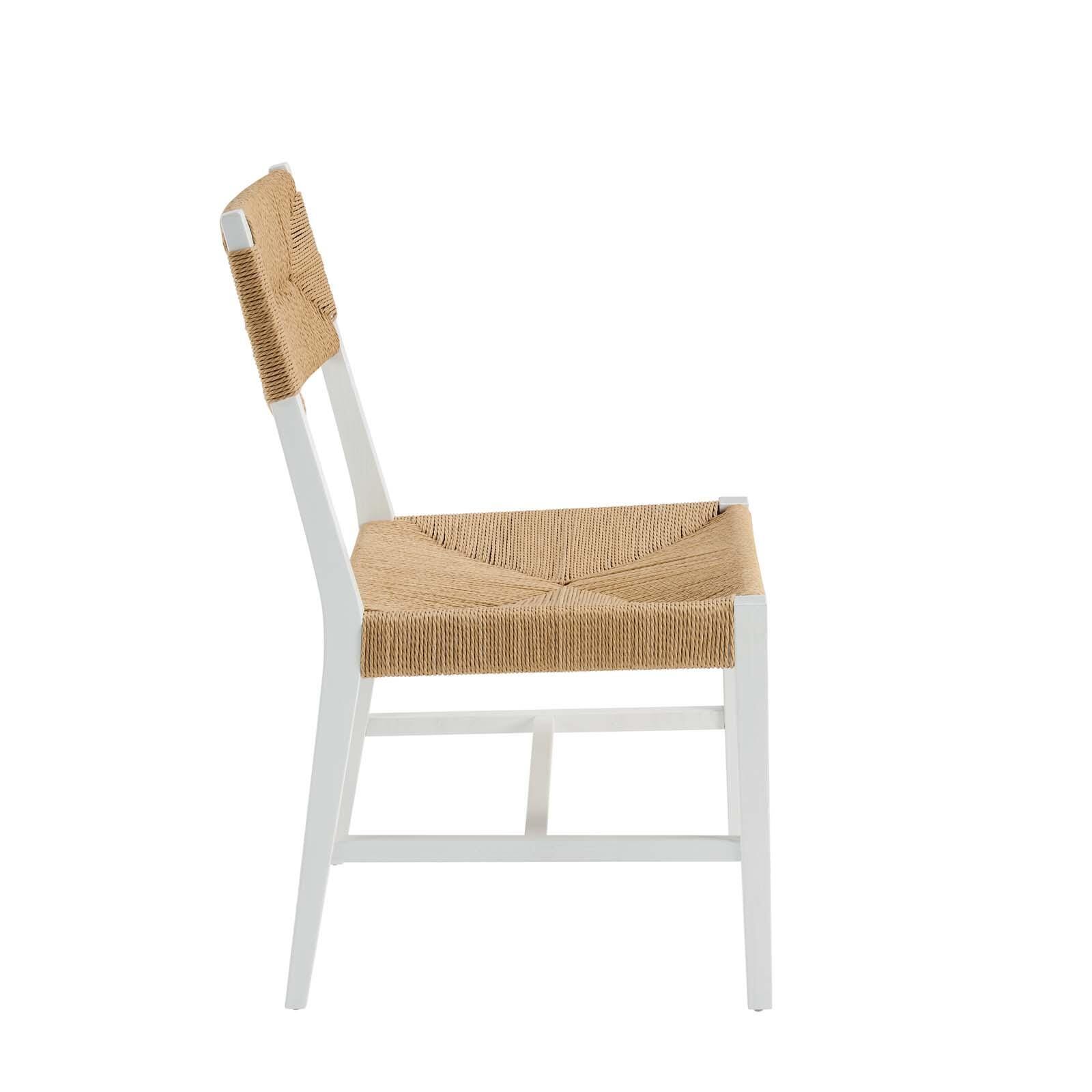 Bodie Dining Chair, White/Natural, large