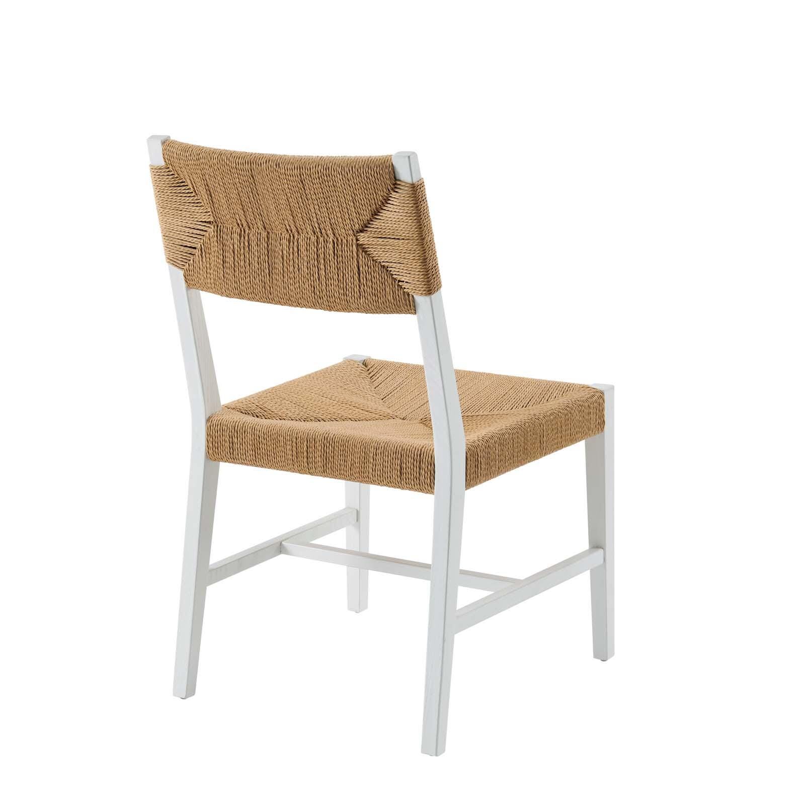 Bodie Dining Chair, White/Natural, large