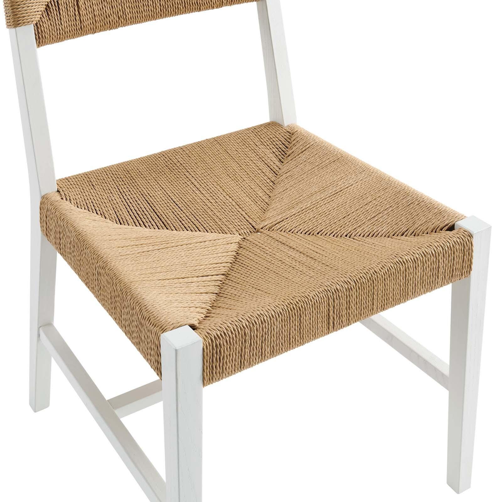 Bodie Dining Chair, White/Natural, large