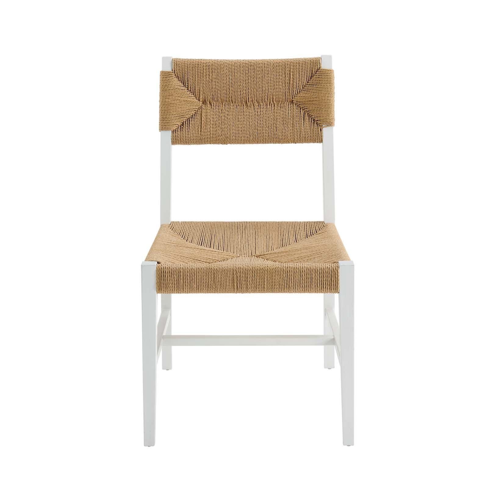 Bodie Dining Chair, White/Natural, large