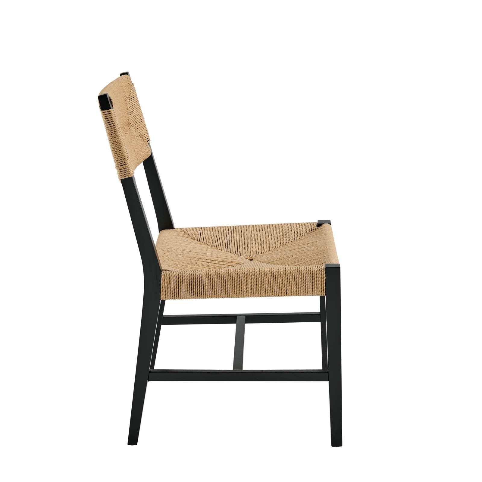 Bodie Dining Chair, Black/Natural, large