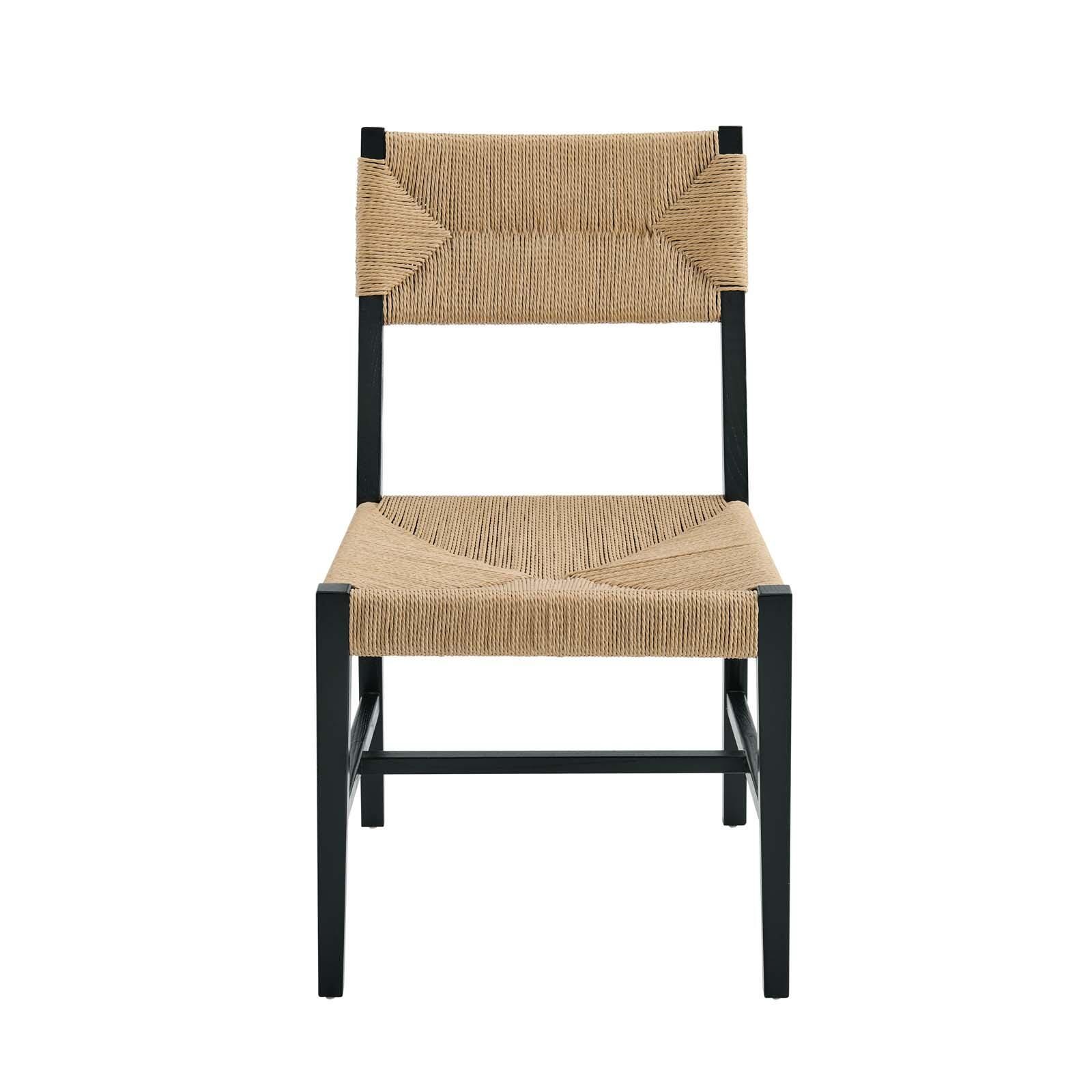 Bodie Dining Chair, Black/Natural, large