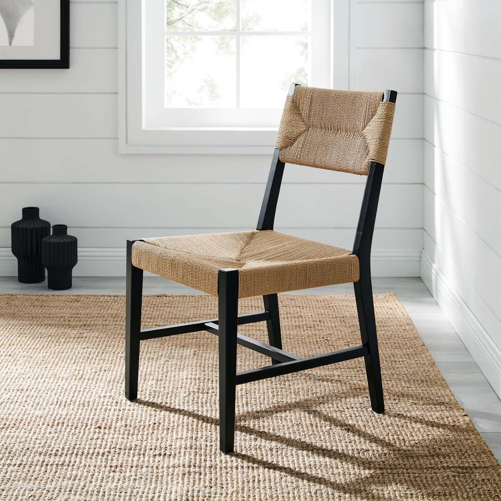 Bodie Dining Chair, Black/Natural, large