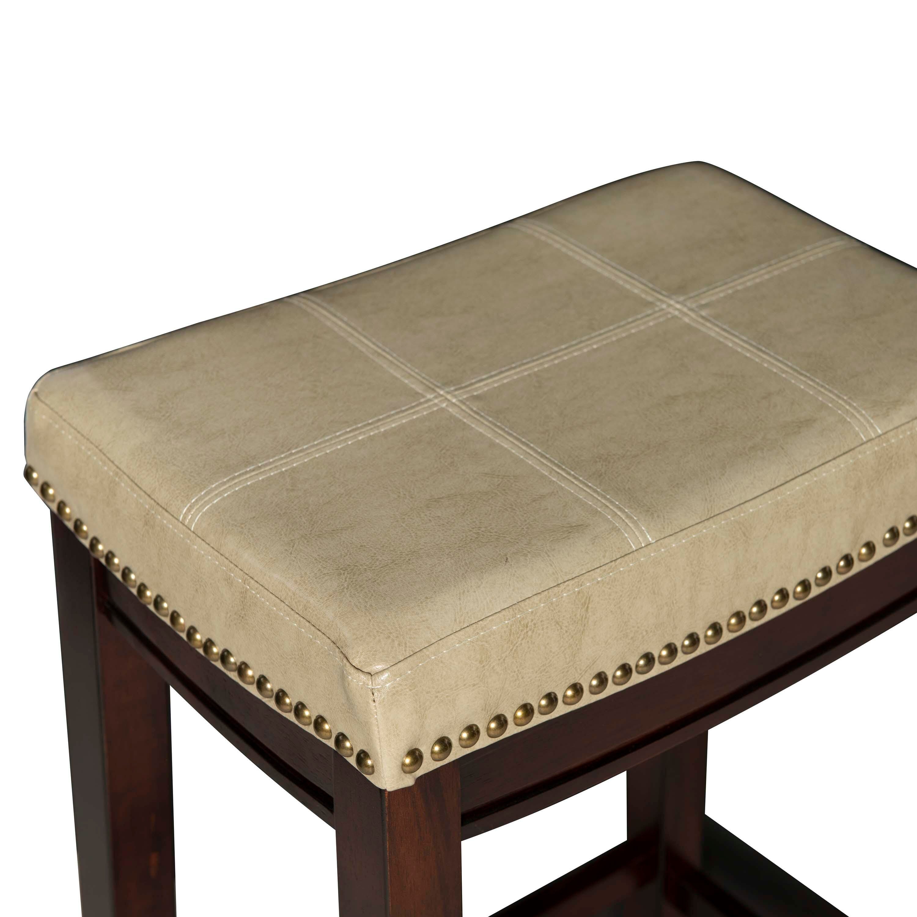 Linon Claridge Bar Stools (Set of2), Tan/Brown, large