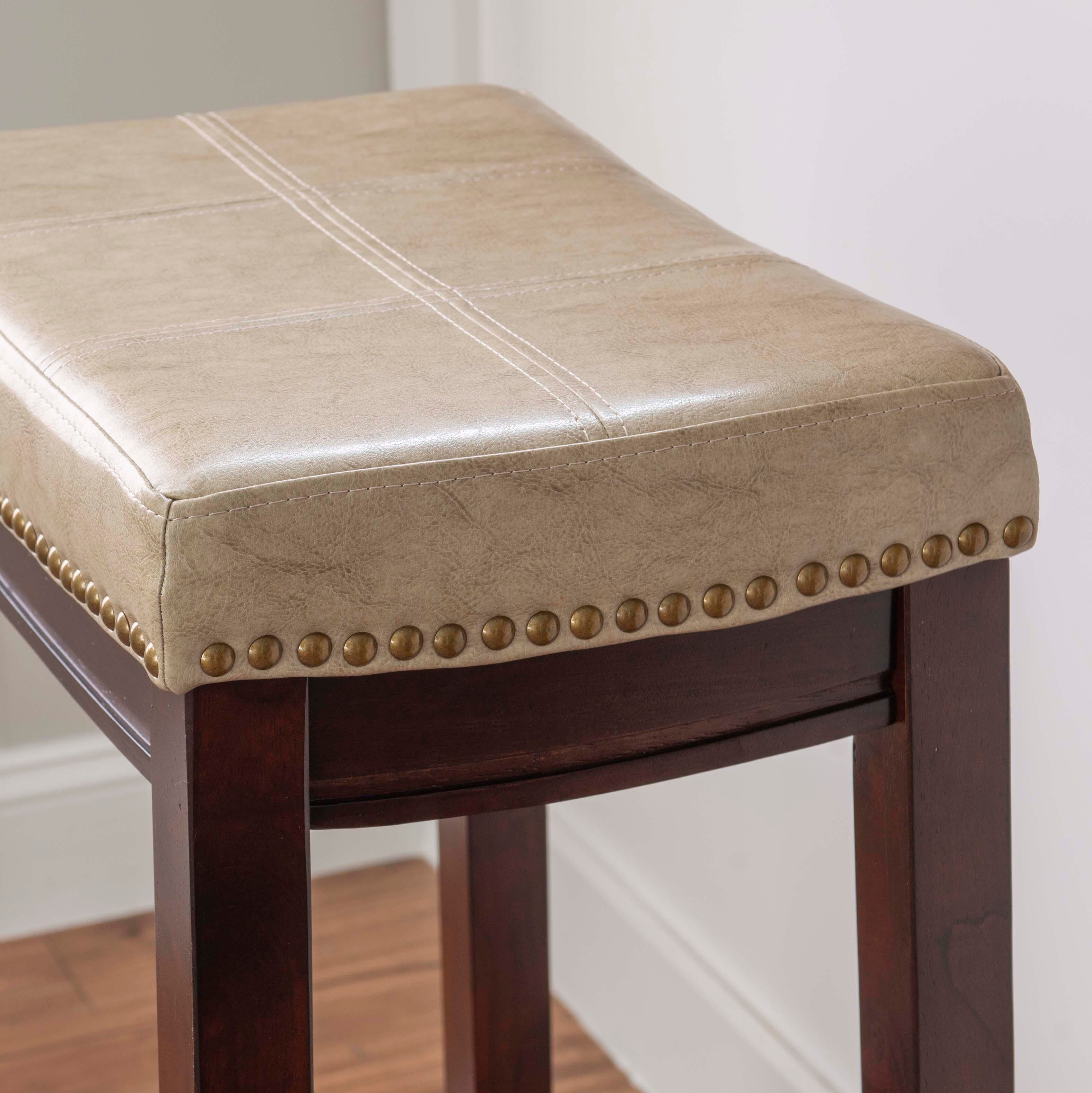 Linon Claridge Bar Stools (Set of2), Tan/Brown, large