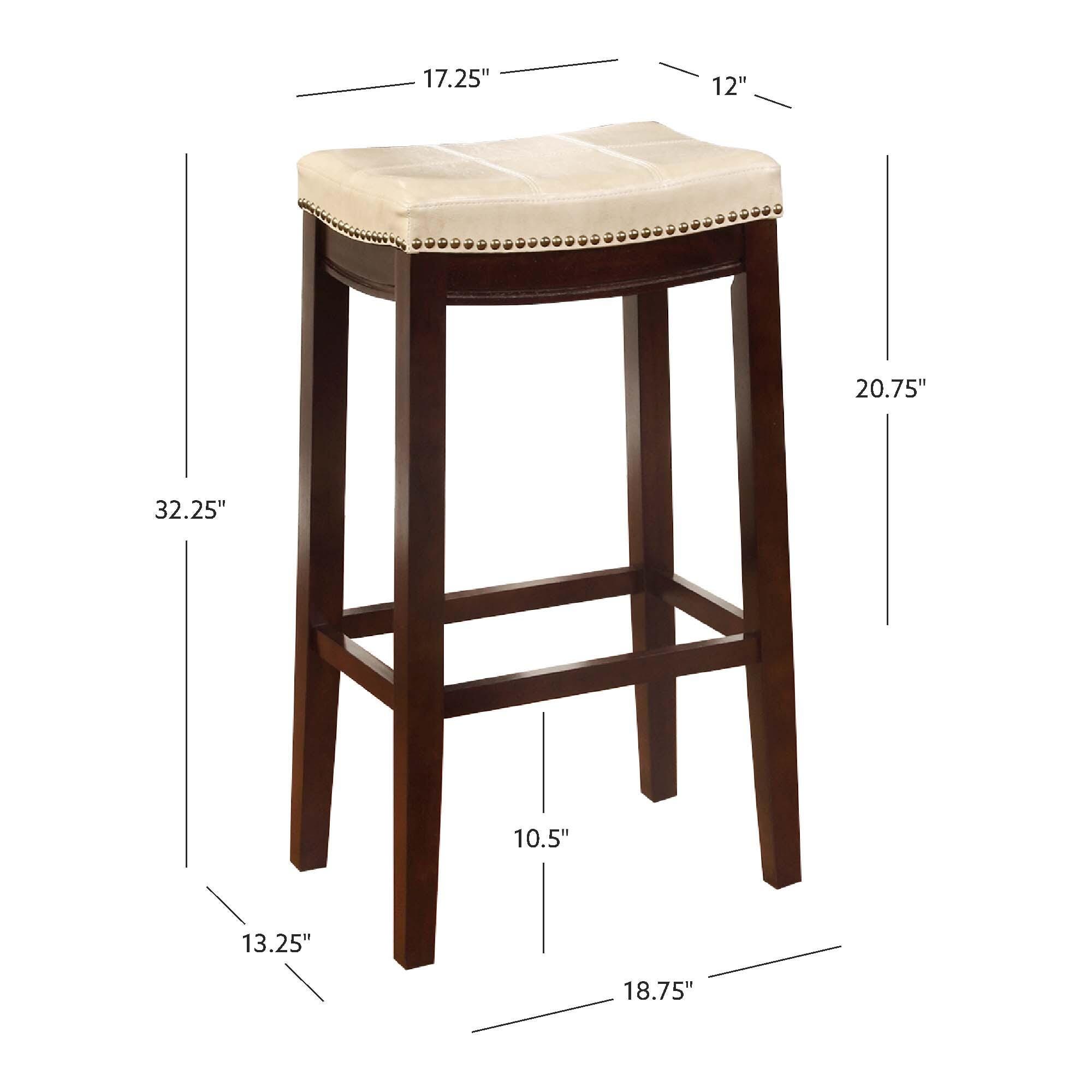 Linon Claridge Bar Stools (Set of2), Tan/Brown, large