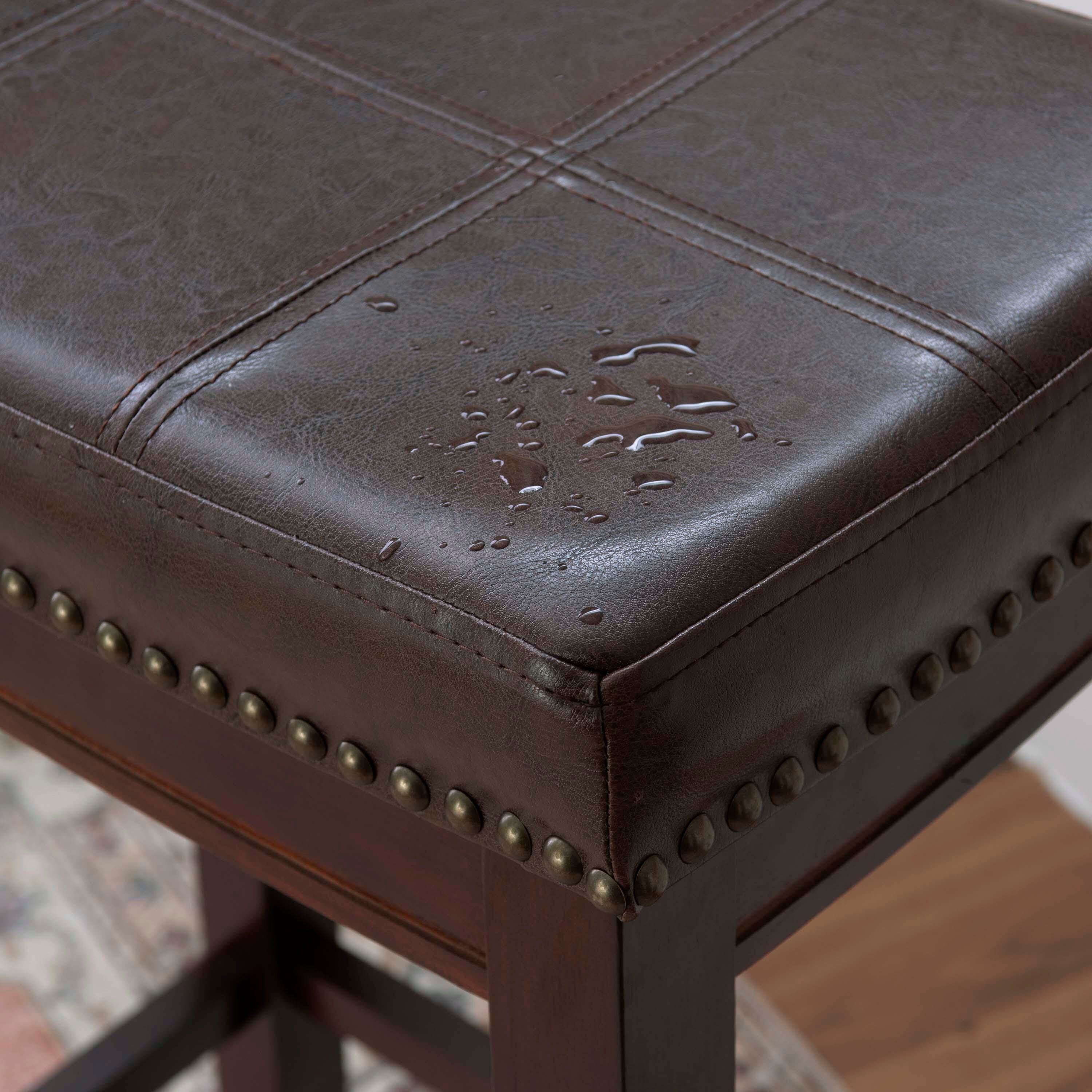 Linon Claridge Bar Stools (Set of2), Black/Brown, large