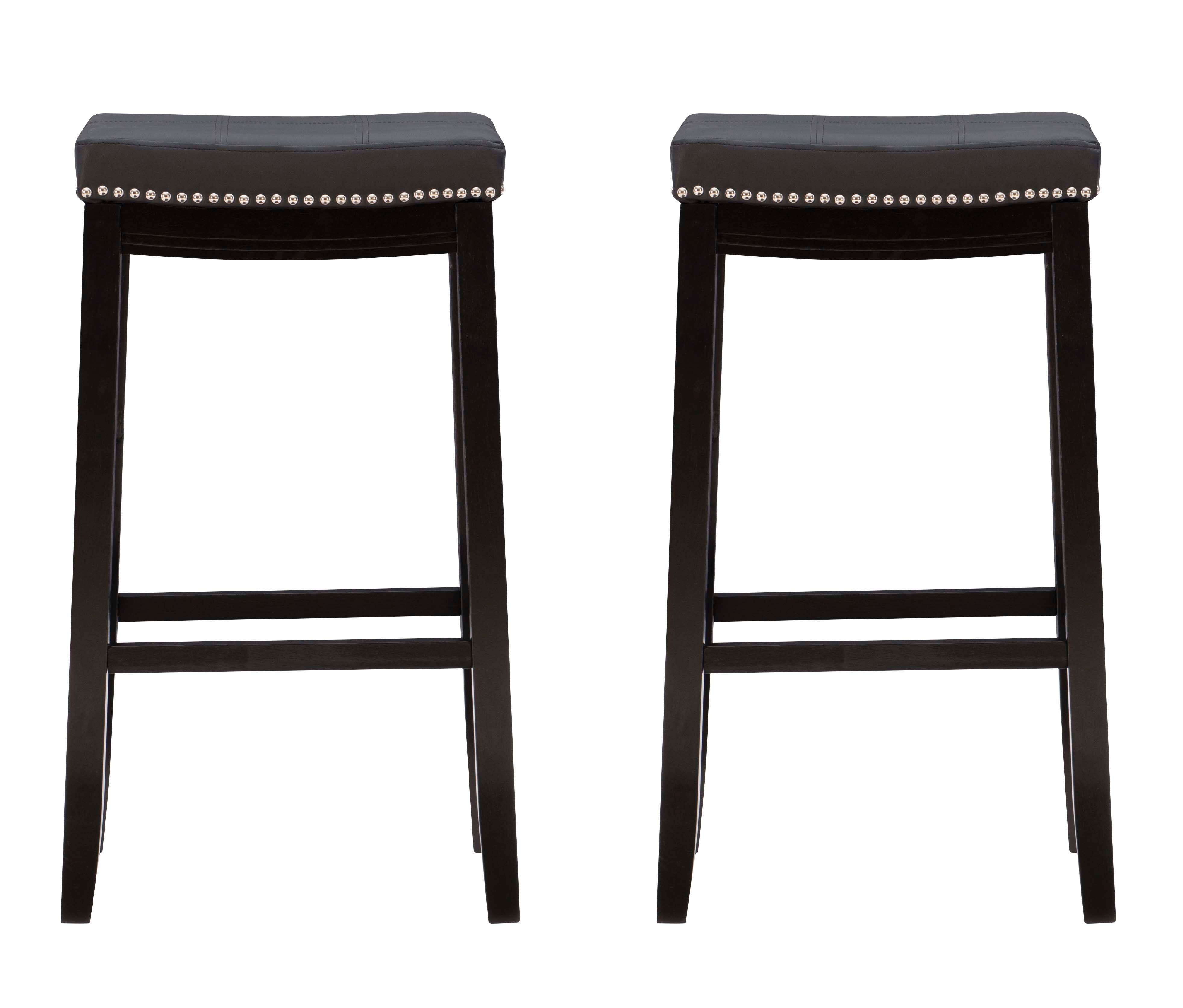 Linon Claridge Bar Stools (Set of2), Black, large