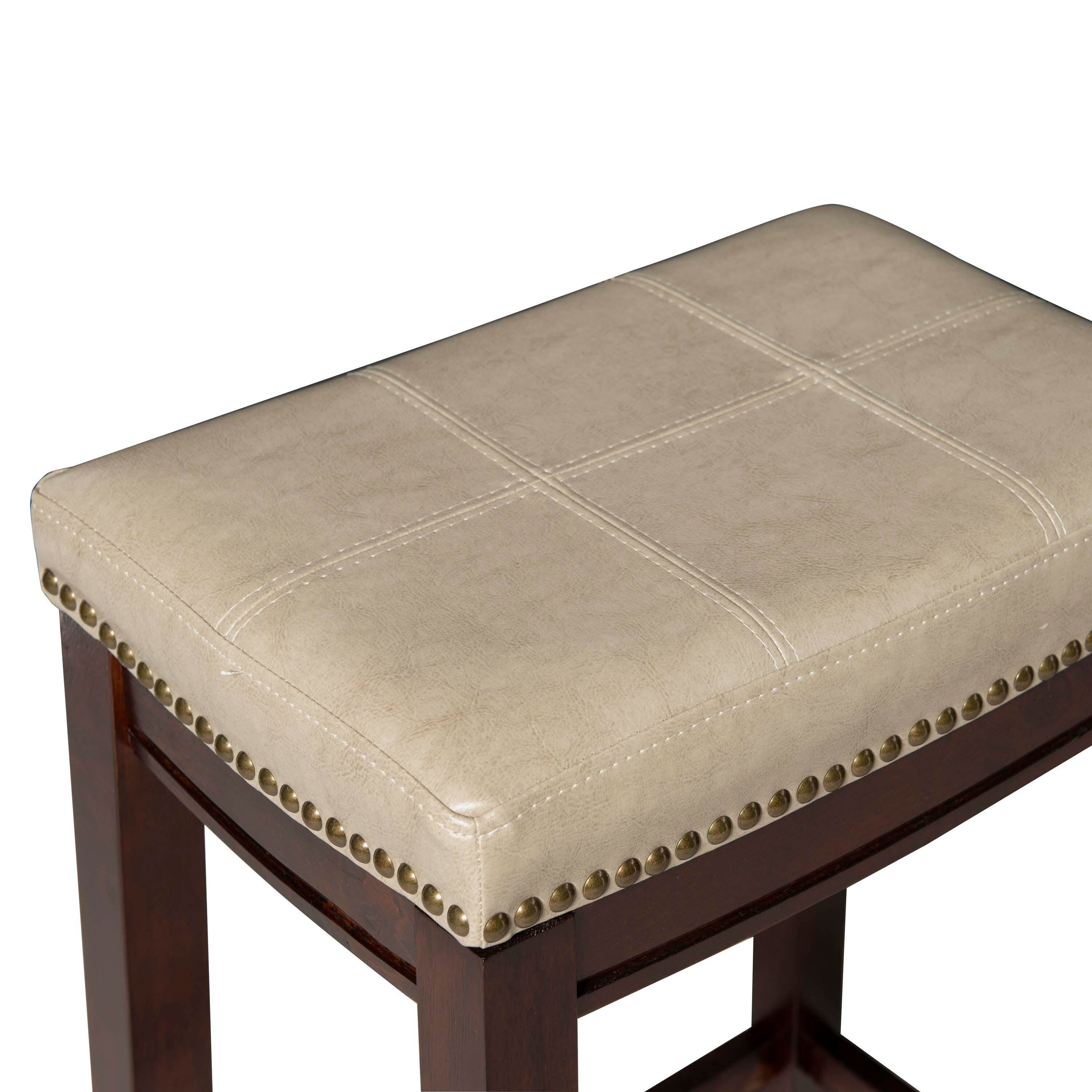 Linon Claridge Counter Stools (Set of2), Tan/Brown, large