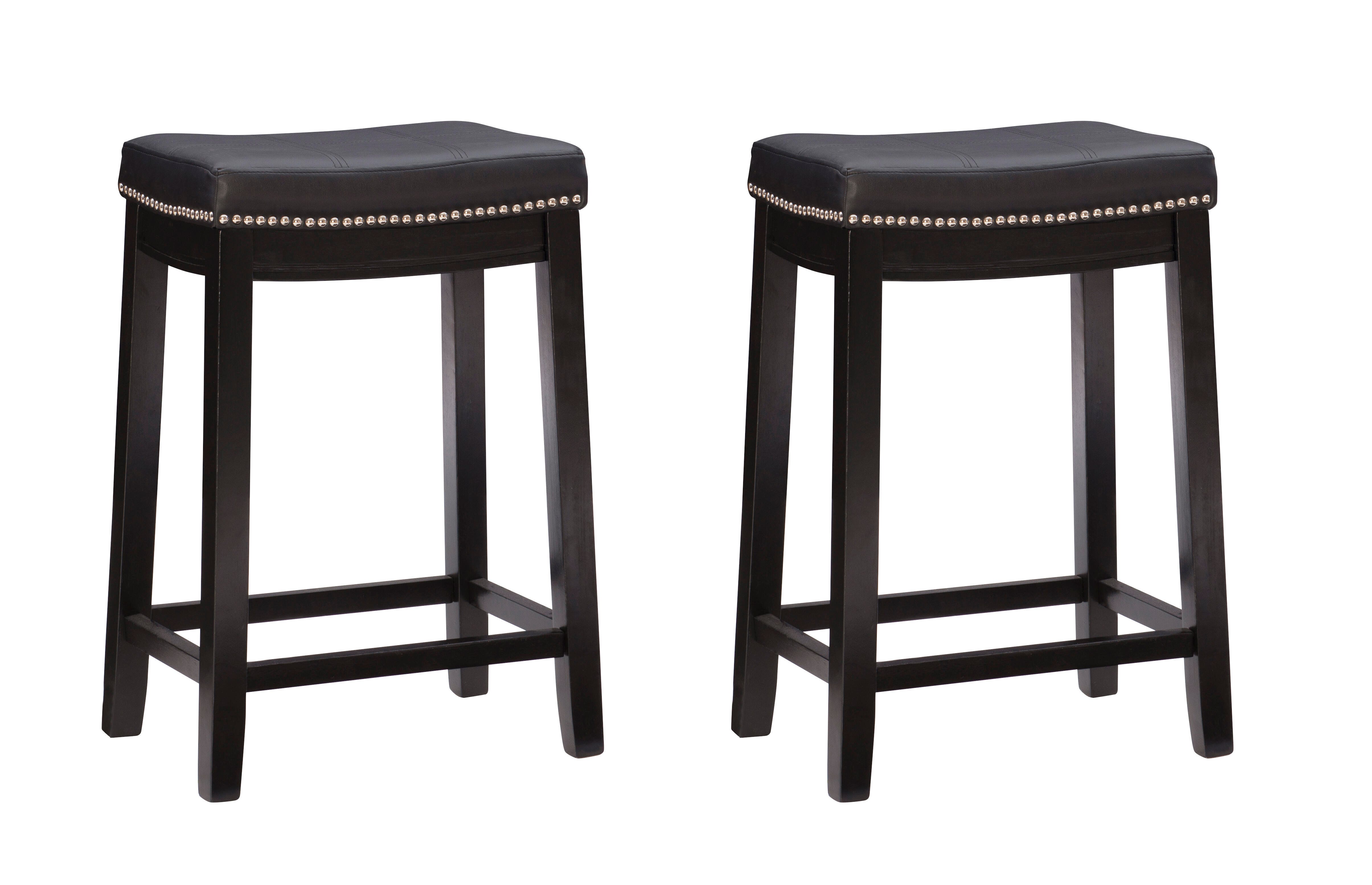 Linon Claridge Counter Stools (Set of2), Black, large