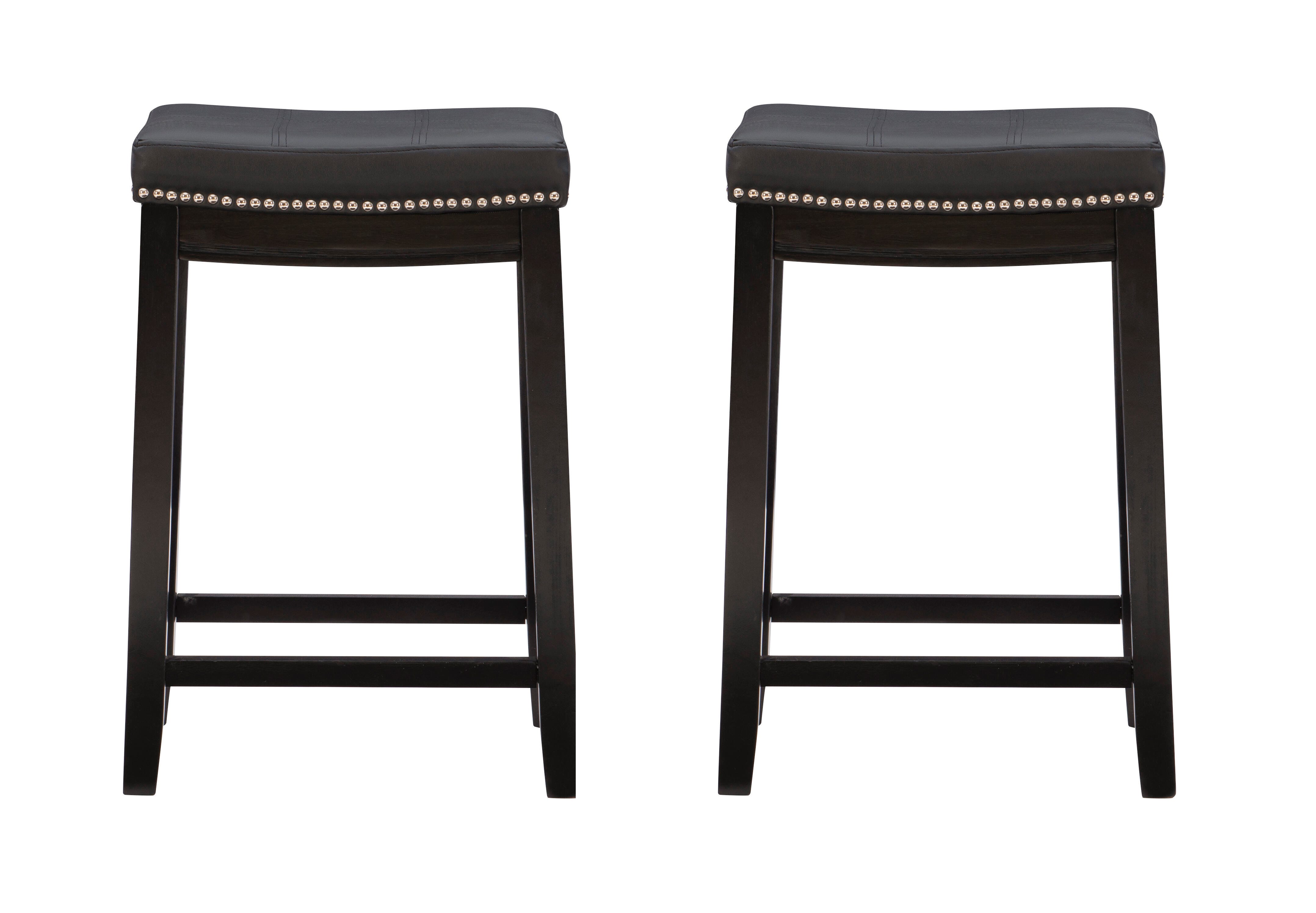 Linon Claridge Counter Stools (Set of2), Black, large