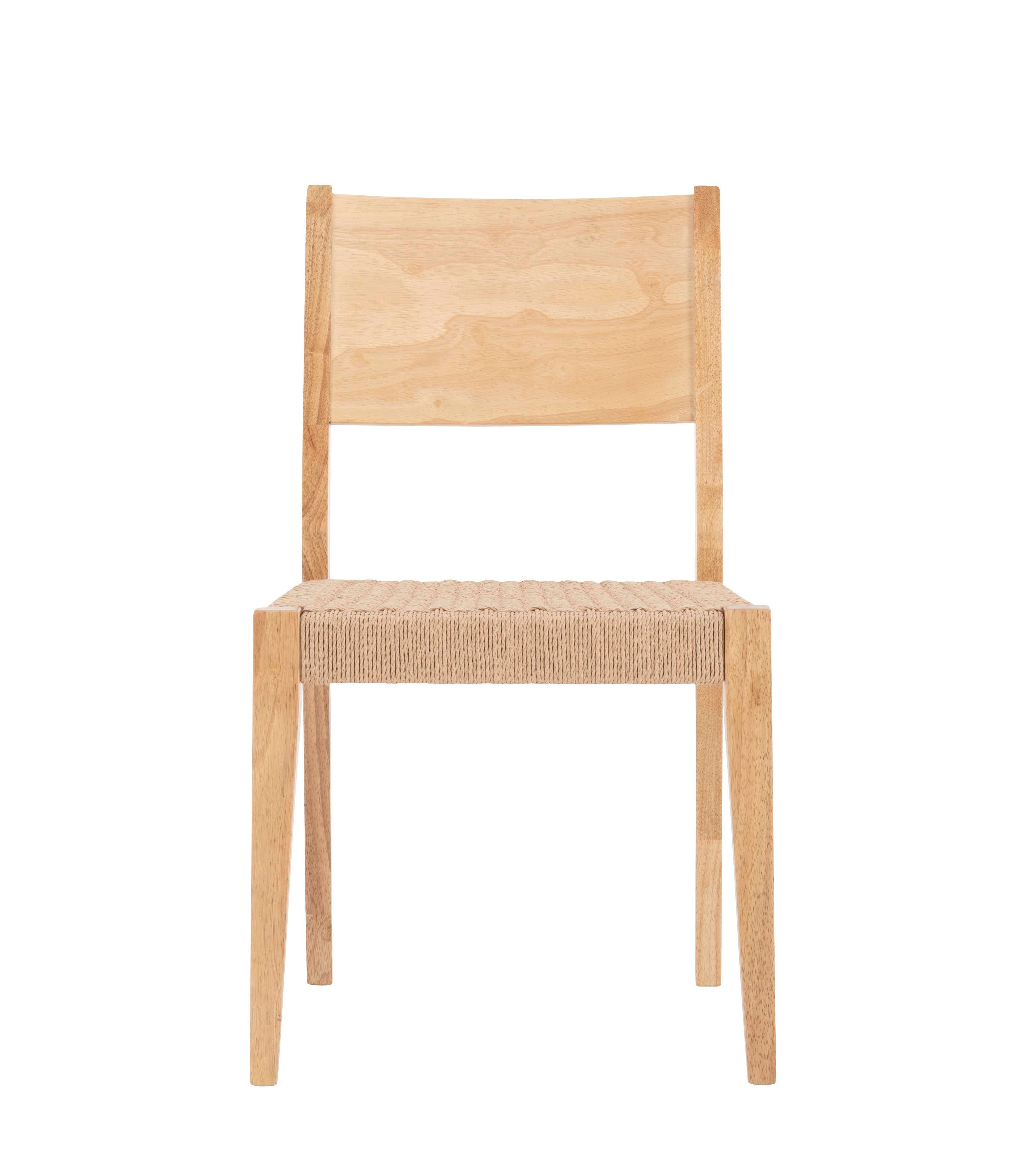 Linon Farren Dining Chairs (Set of 2), Natural, large
