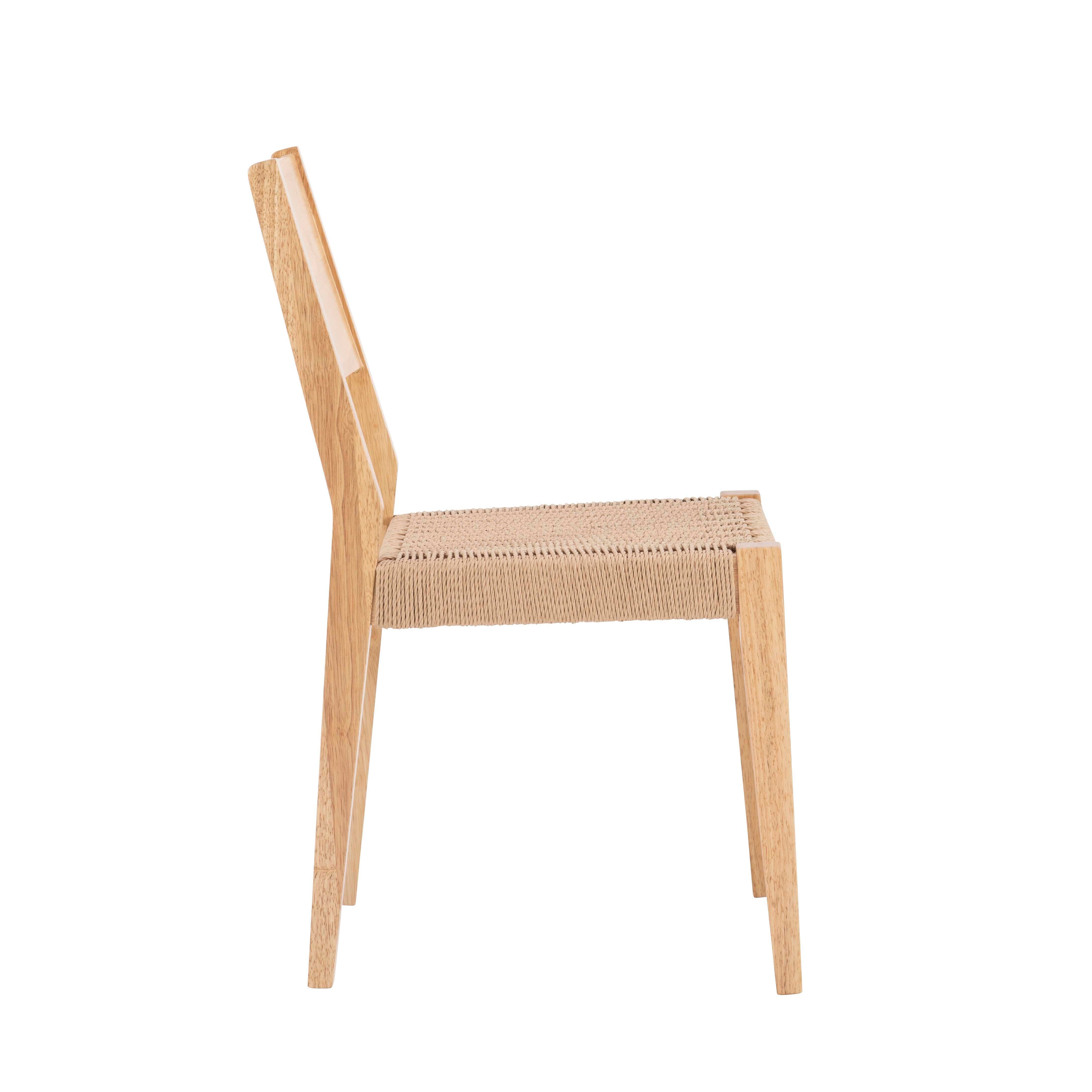 Linon Farren Dining Chairs (Set of 2), Natural, large