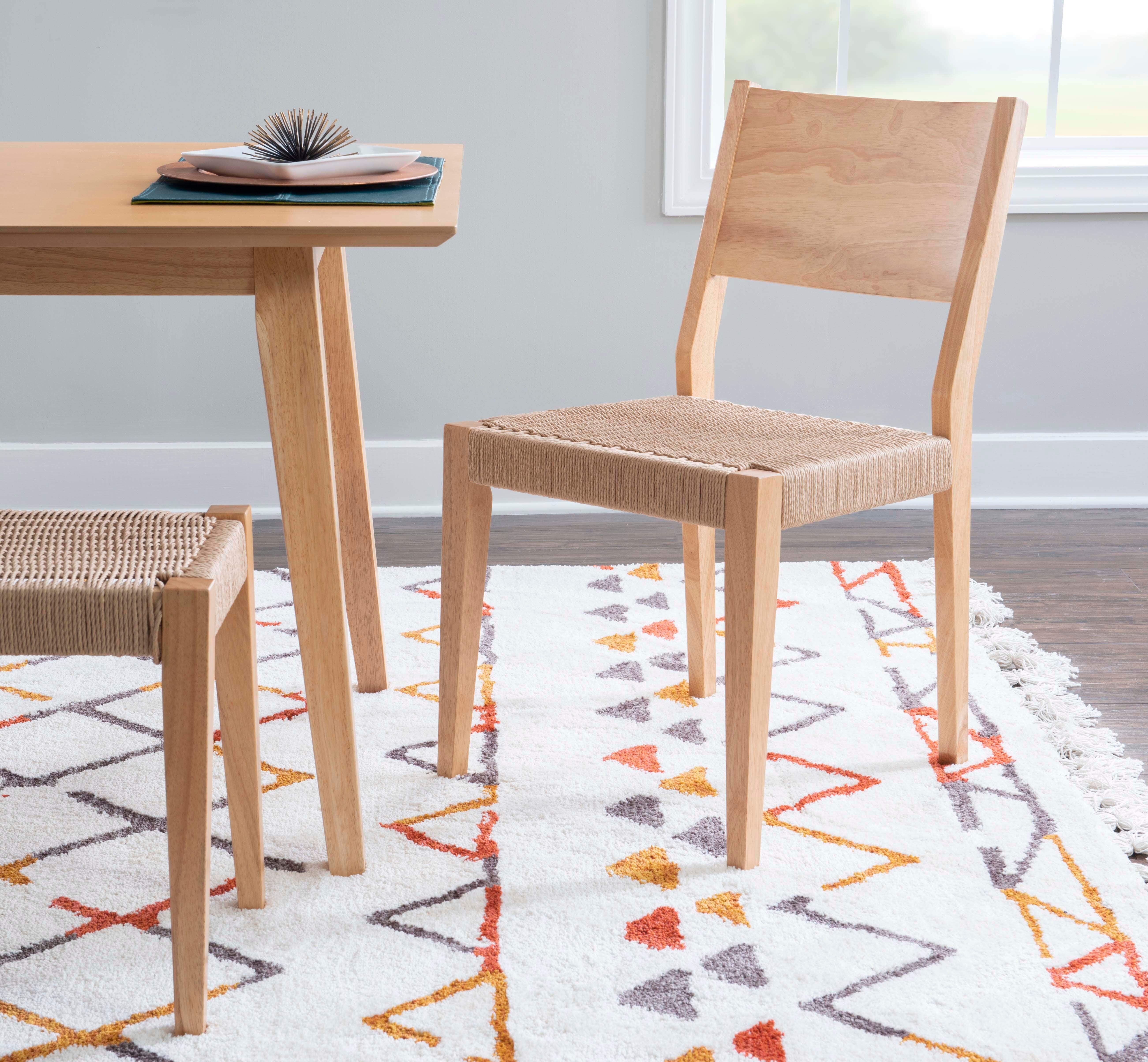 Linon Farren Dining Chairs (Set of 2), Natural, large