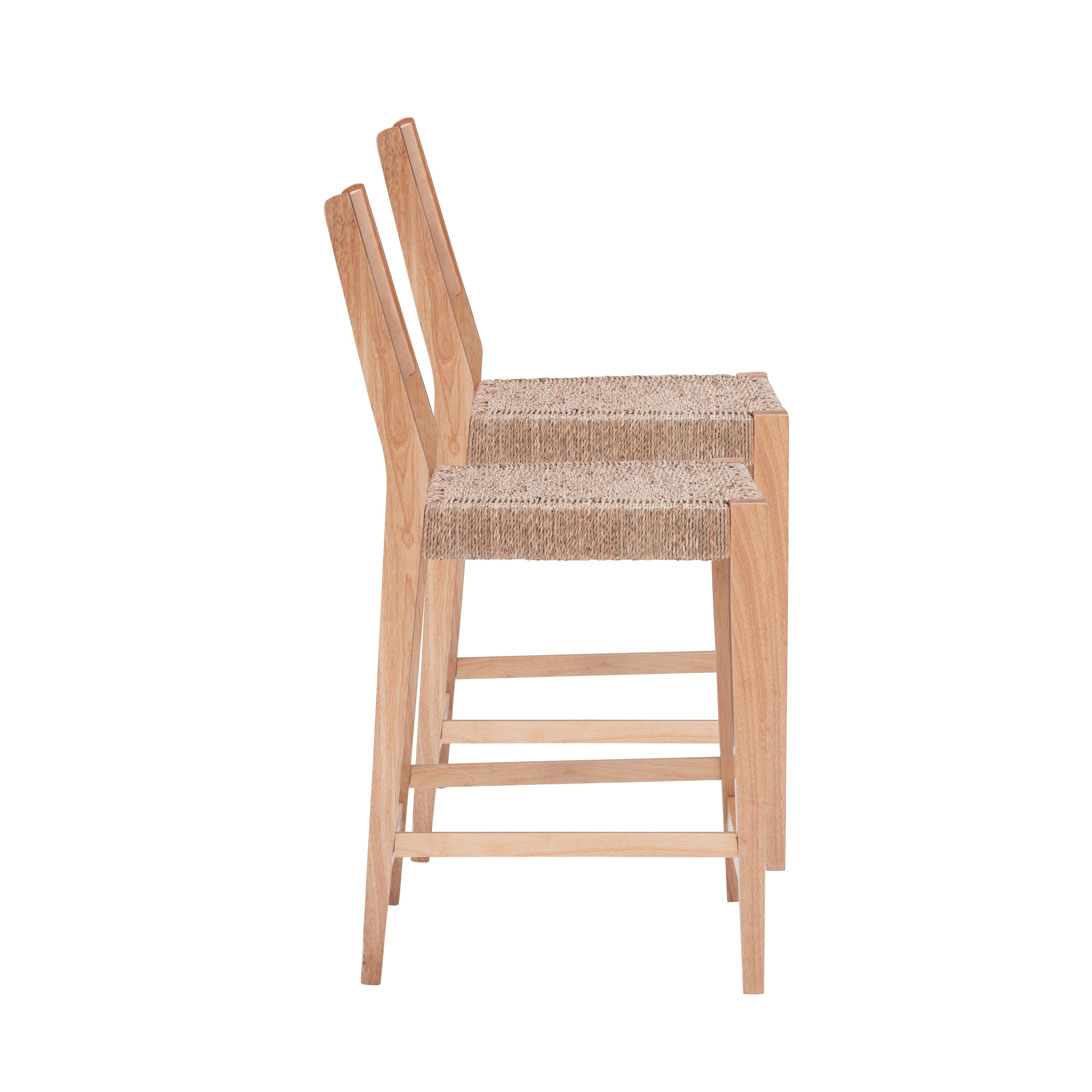 Linon Farren Counter Stools (Set of 2), Natural, large