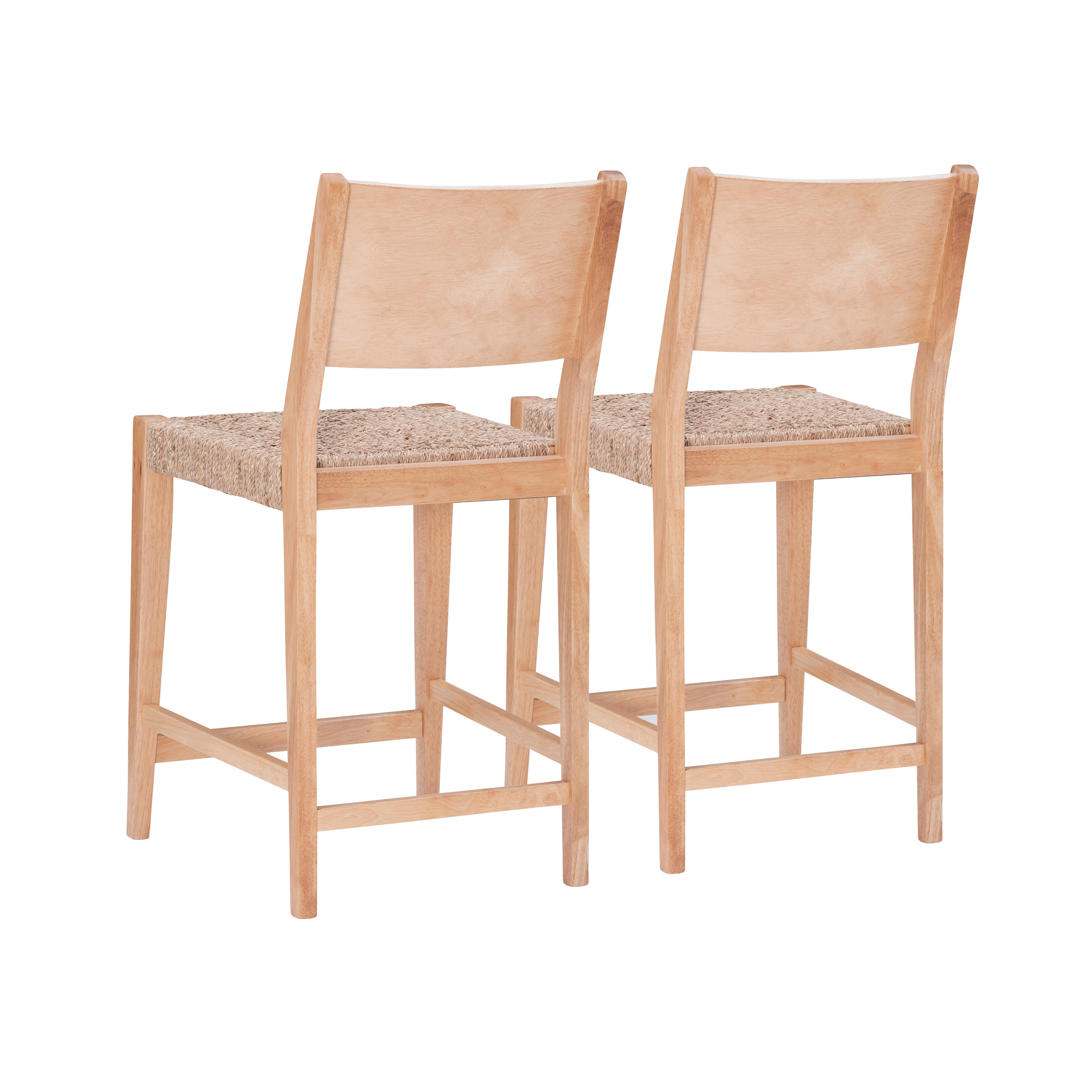 Linon Farren Counter Stools (Set of 2), Natural, large