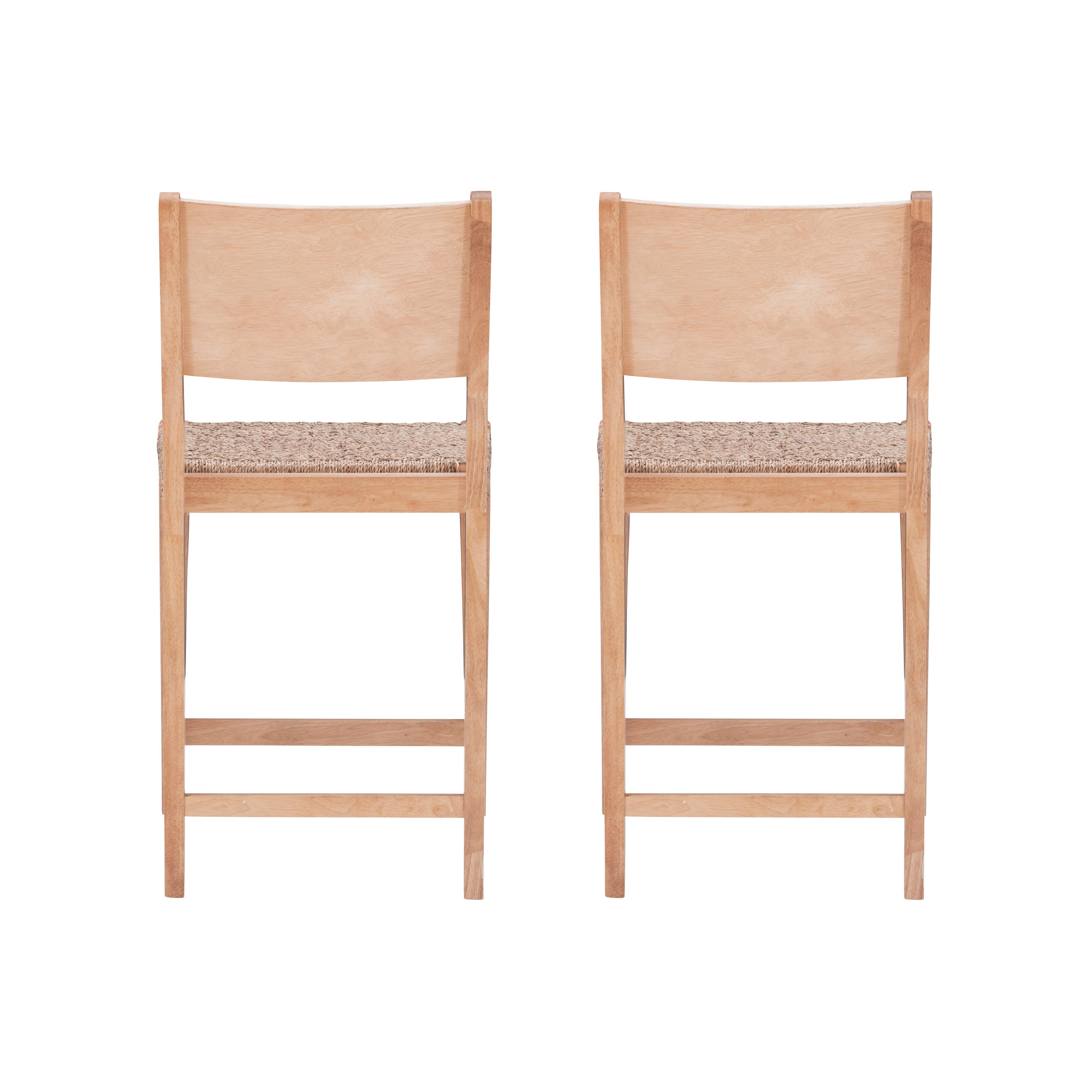 Linon Farren Counter Stools (Set of 2), Natural, large
