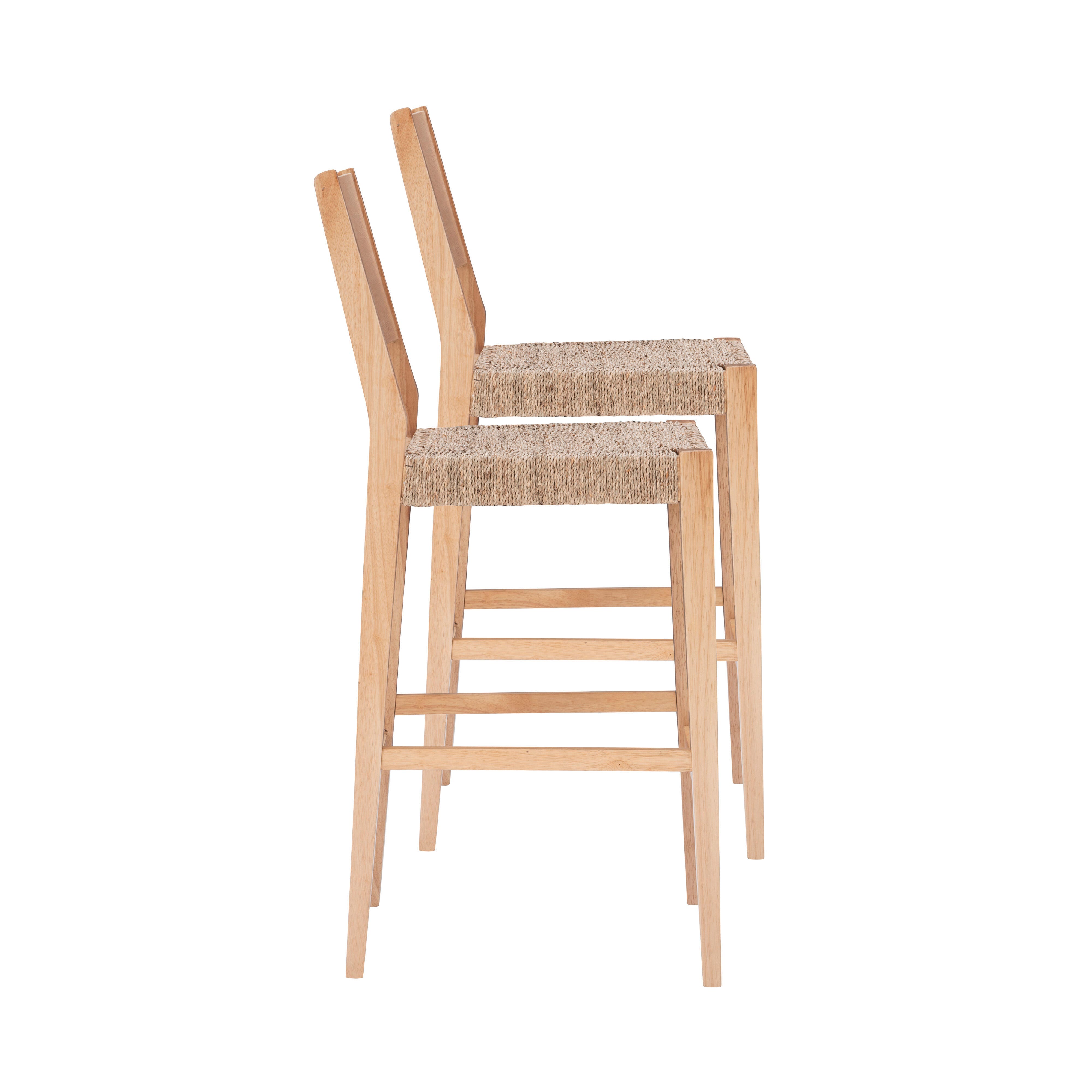 Linon Farren Barstools (Set of 2), Natural, large