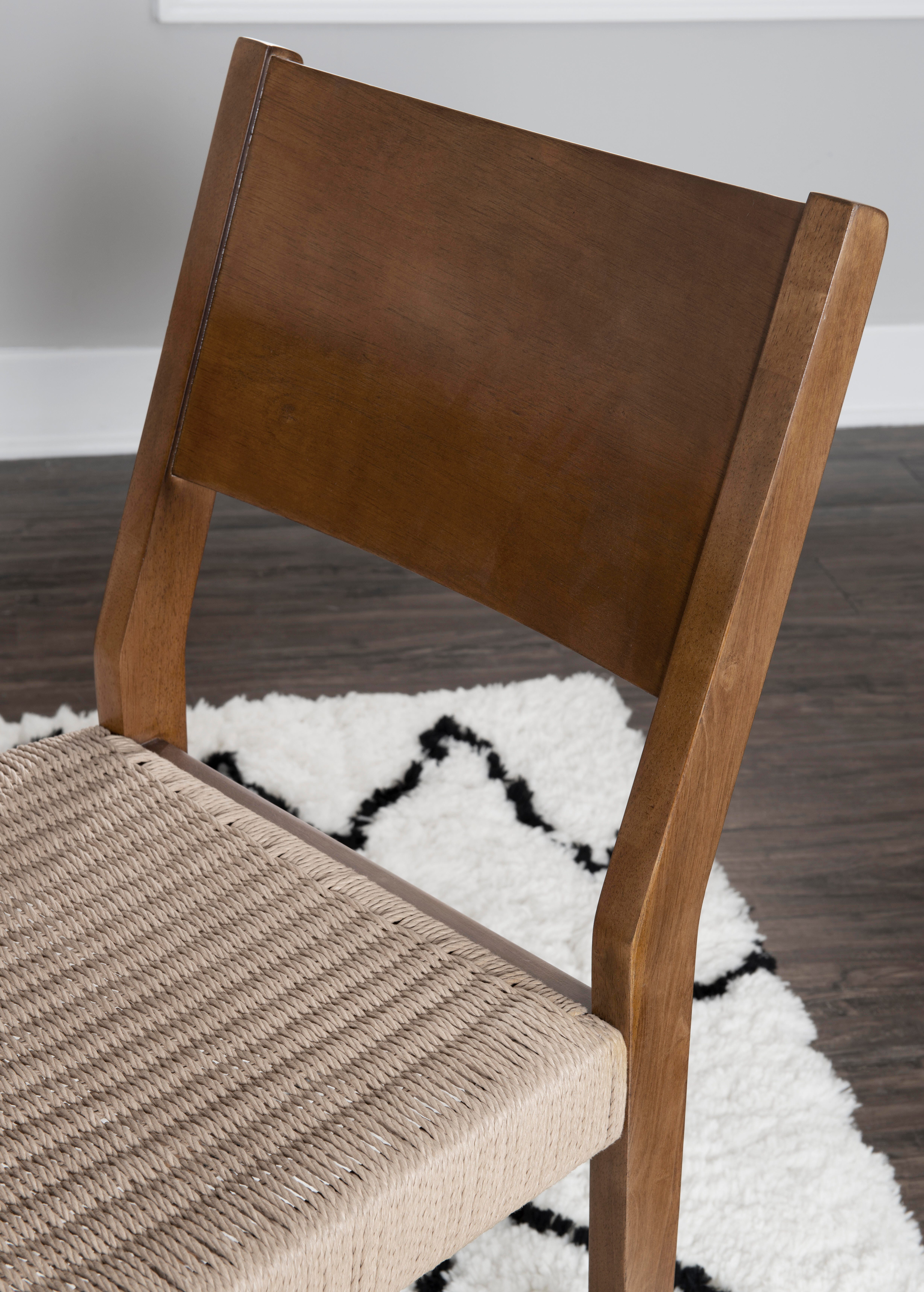 Linon Farren Dining Chairs (Set of 2), Brown, large