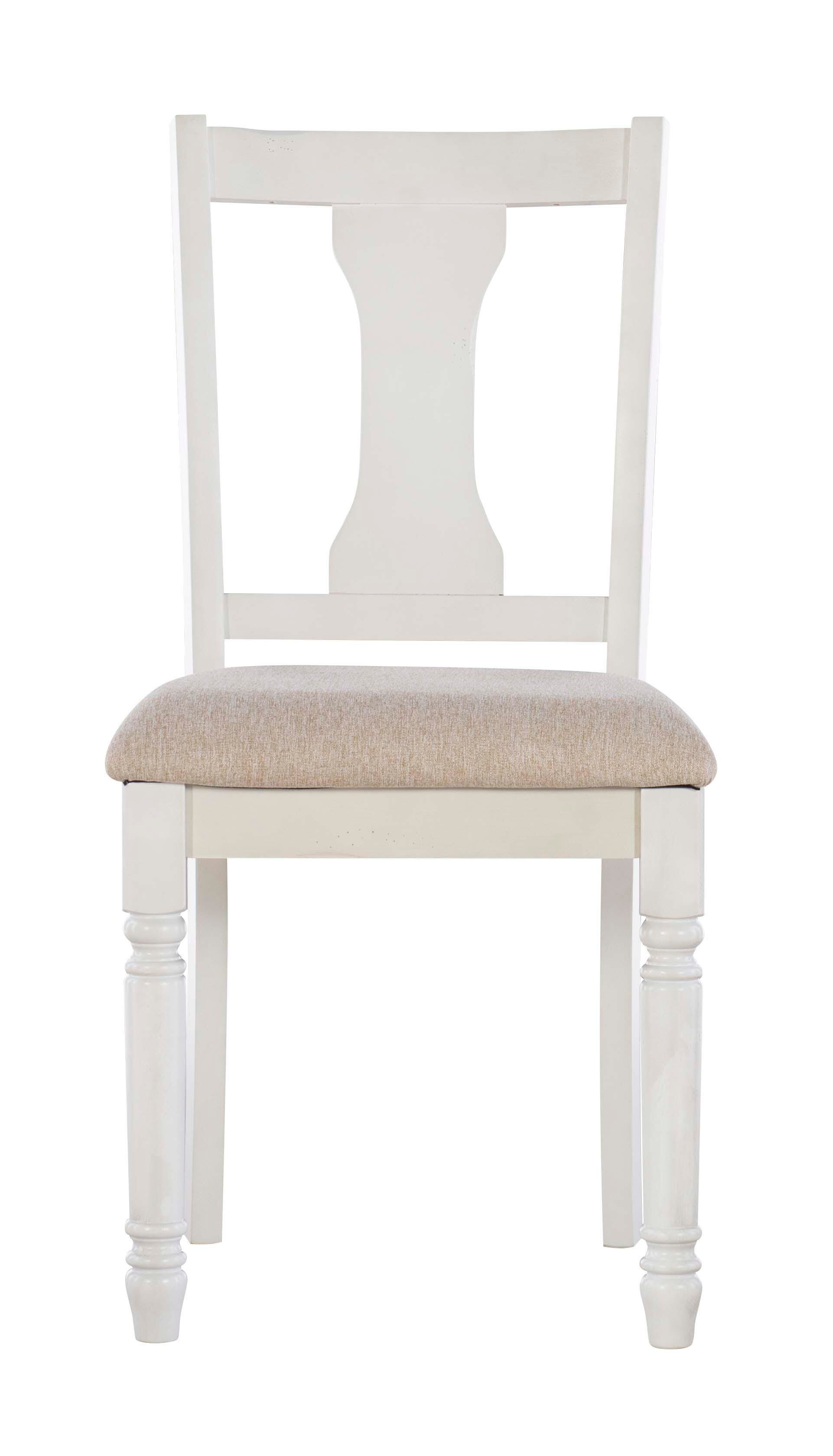 Linon Wesley Dining Chairs (Set of 2), Vanilla White, large