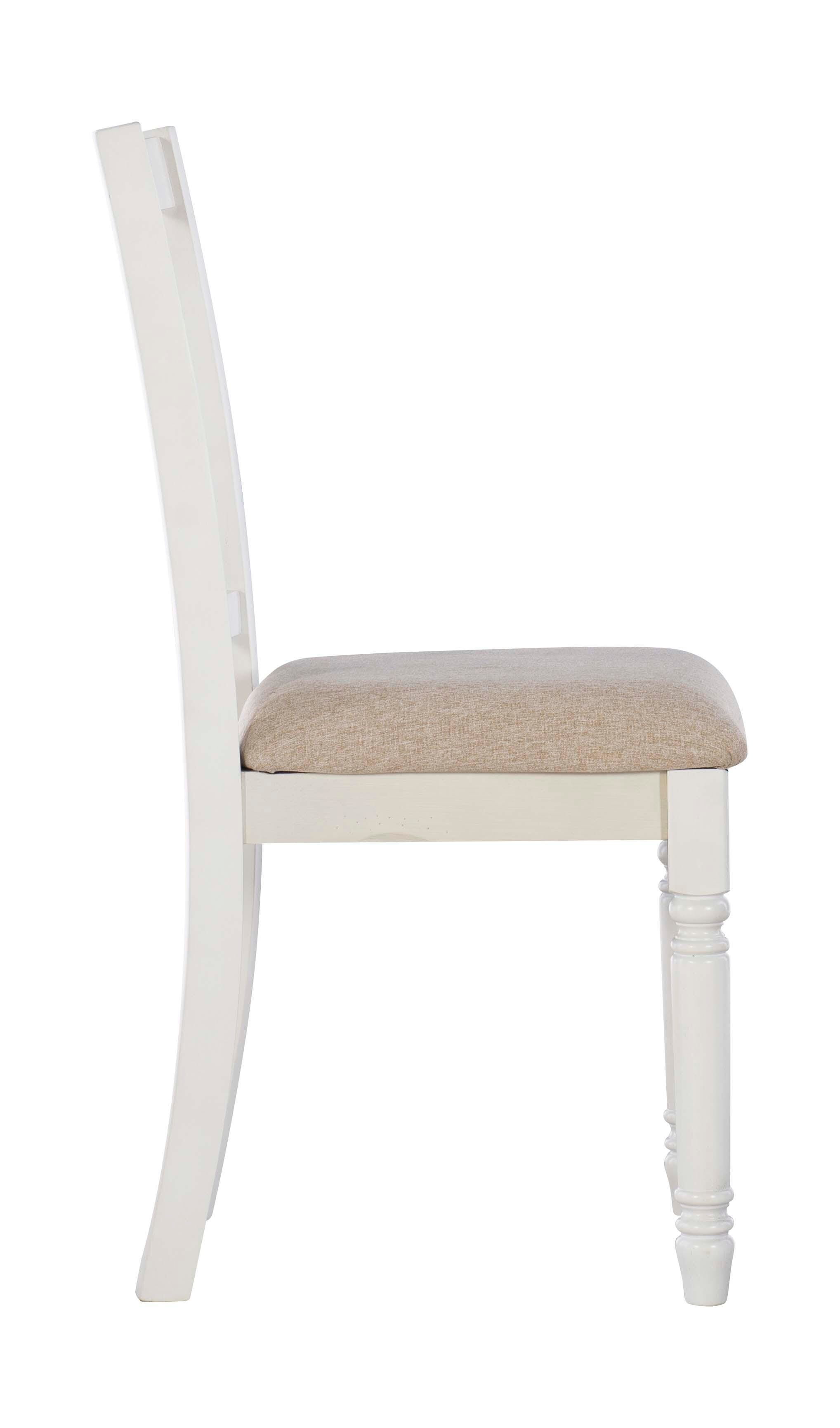 Linon Wesley Dining Chairs (Set of 2), Vanilla White, large