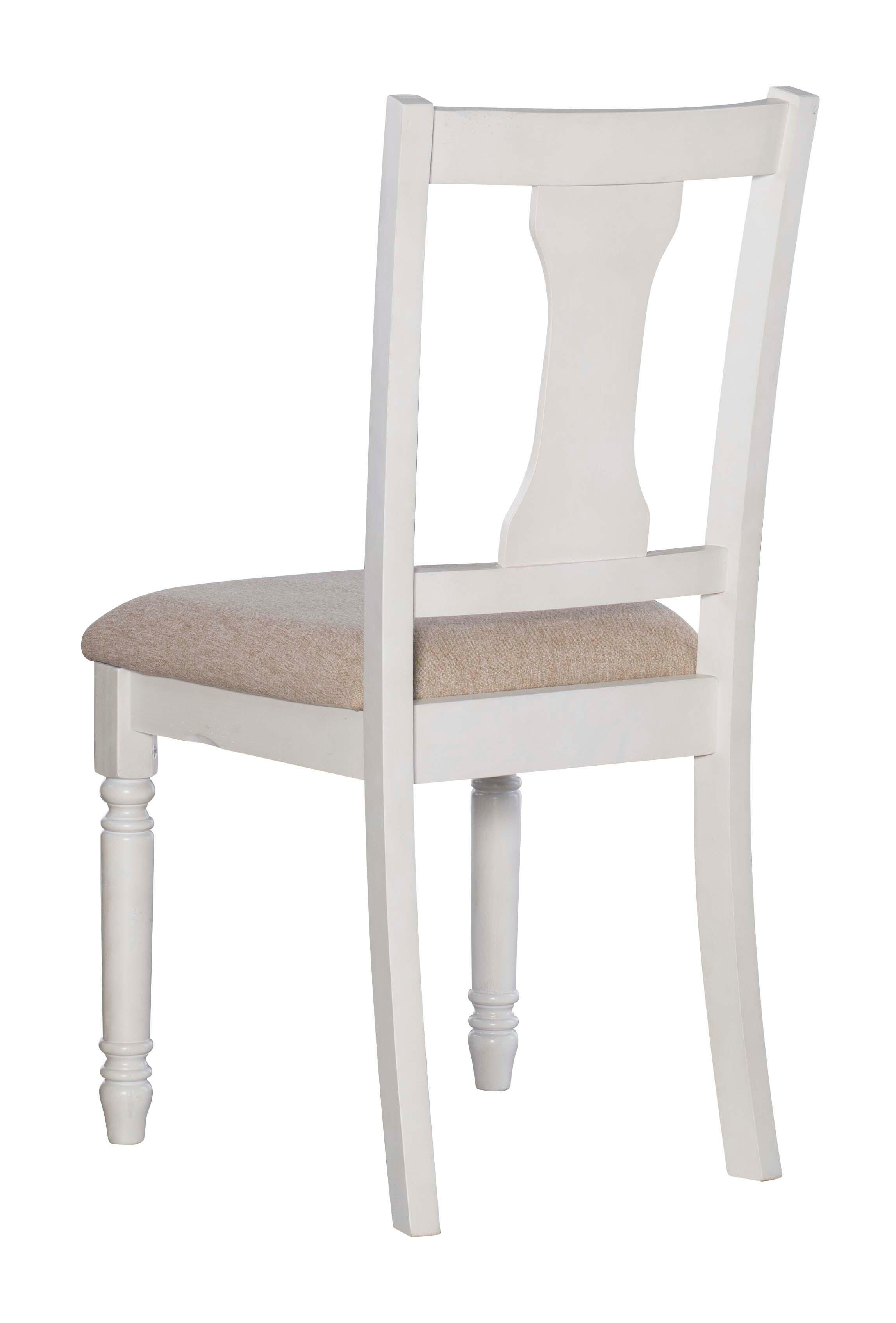 Linon Wesley Dining Chairs (Set of 2), Vanilla White, large