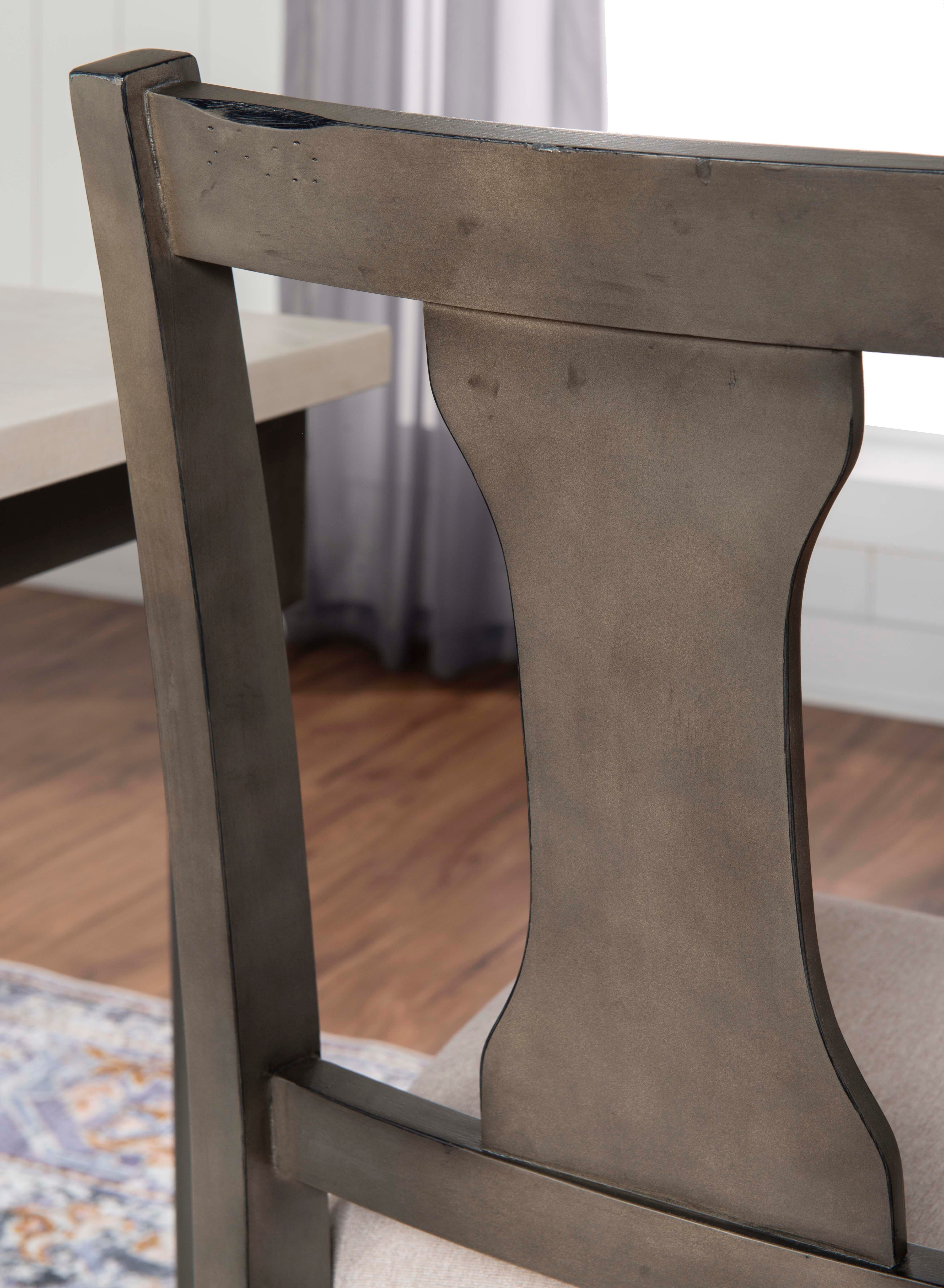 Linon Wesley Dining Chairs (Set of 2), Dark Gray, large