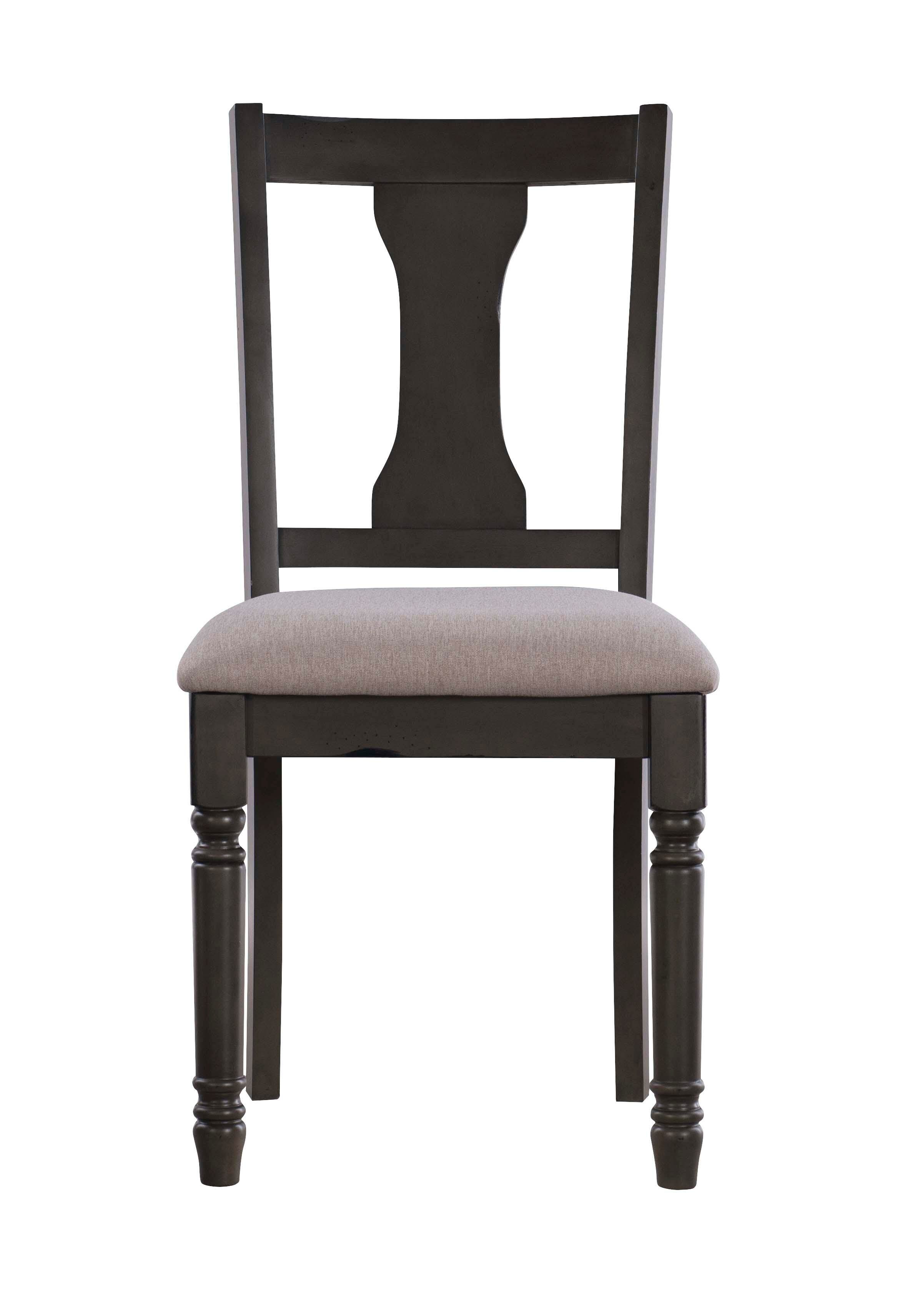 Linon Wesley Dining Chairs (Set of 2), Dark Gray, large