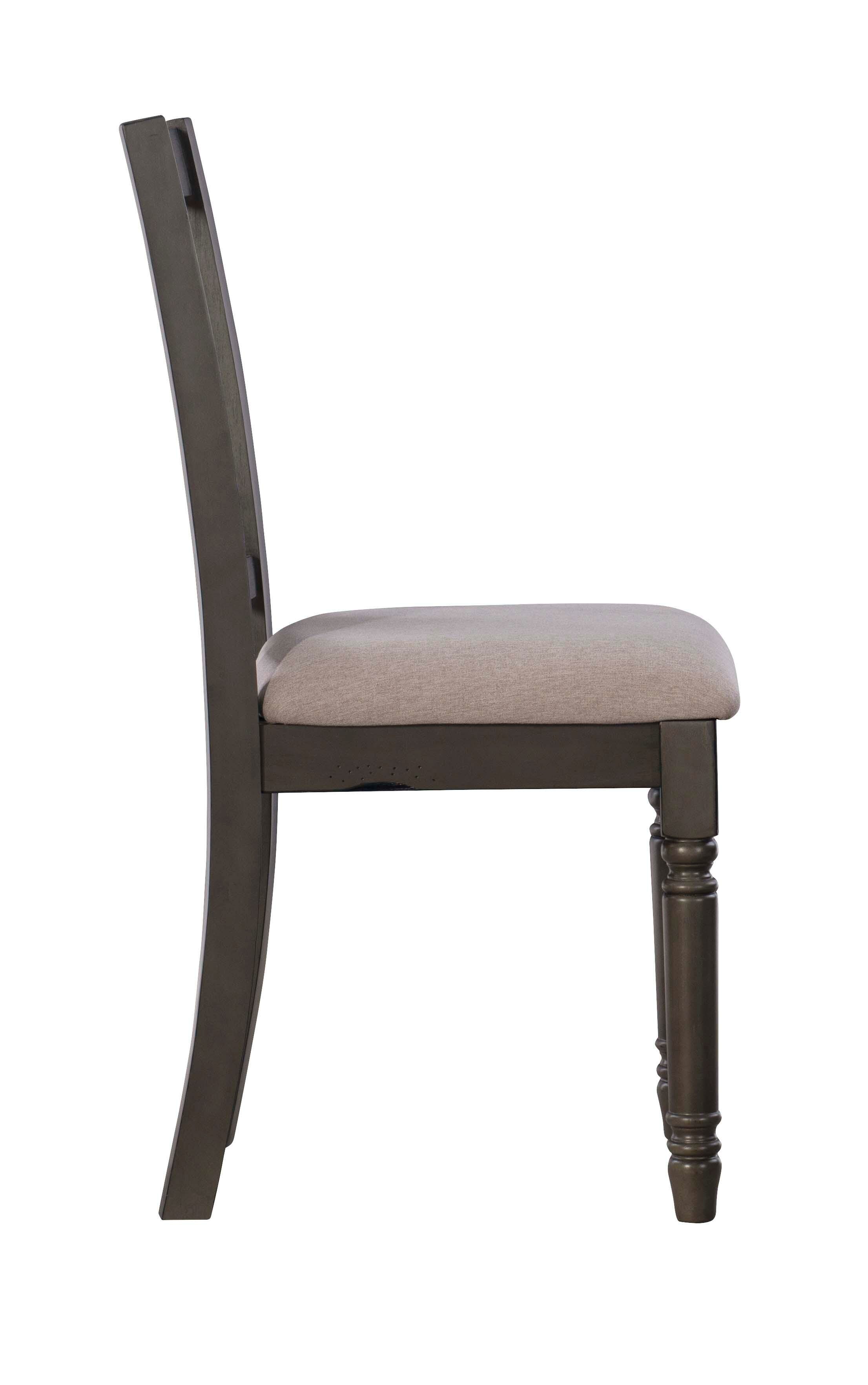 Linon Wesley Dining Chairs (Set of 2), Dark Gray, large