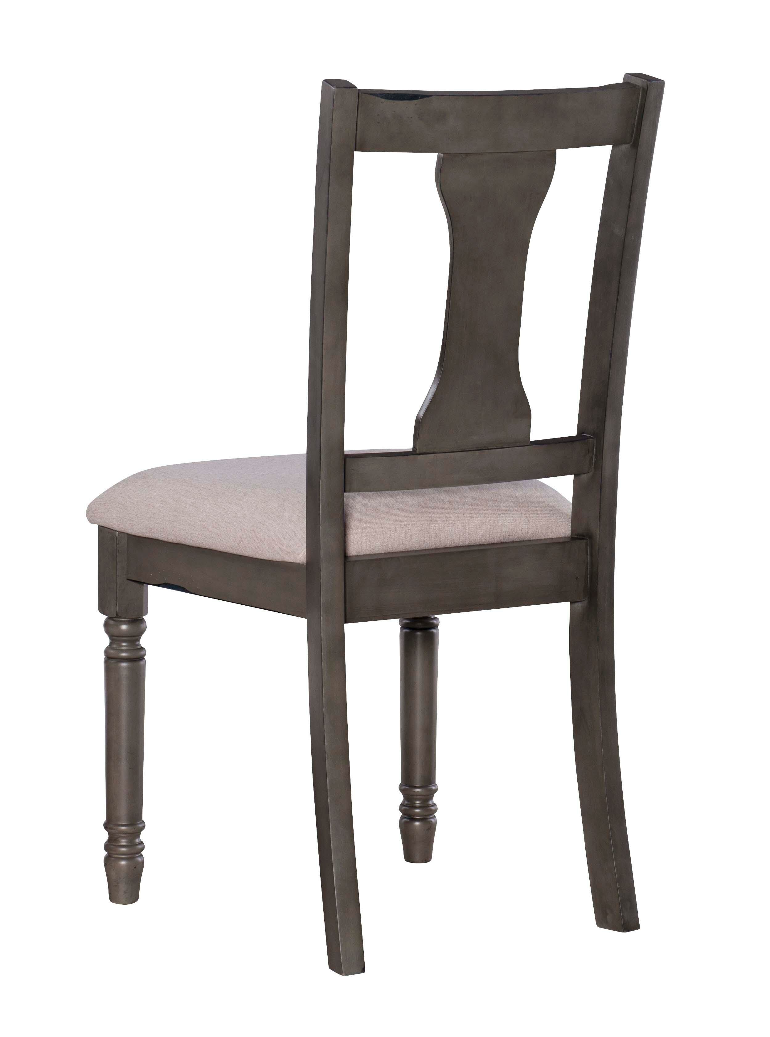 Linon Wesley Dining Chairs (Set of 2), Dark Gray, large