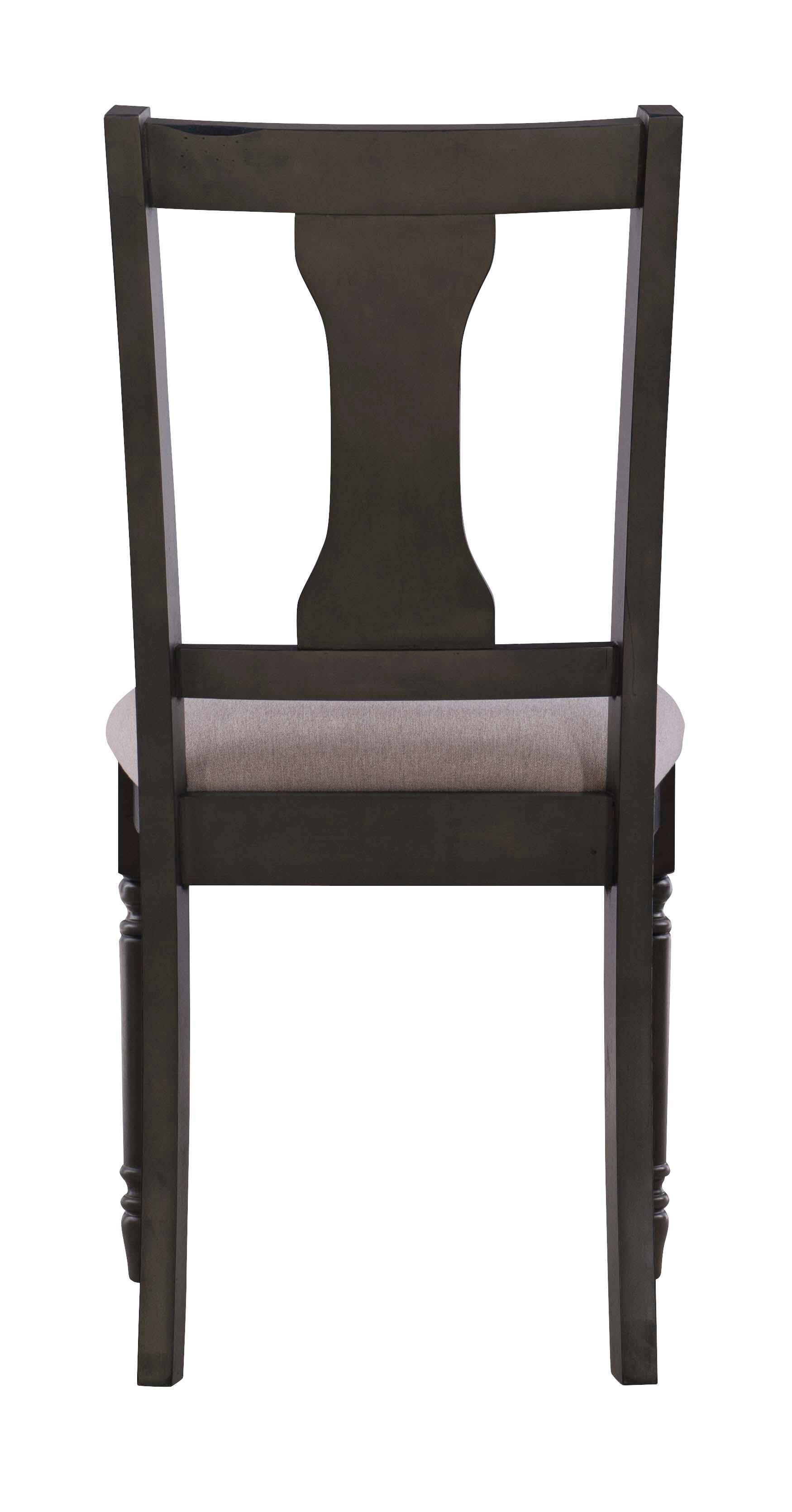 Linon Wesley Dining Chairs (Set of 2), Dark Gray, large