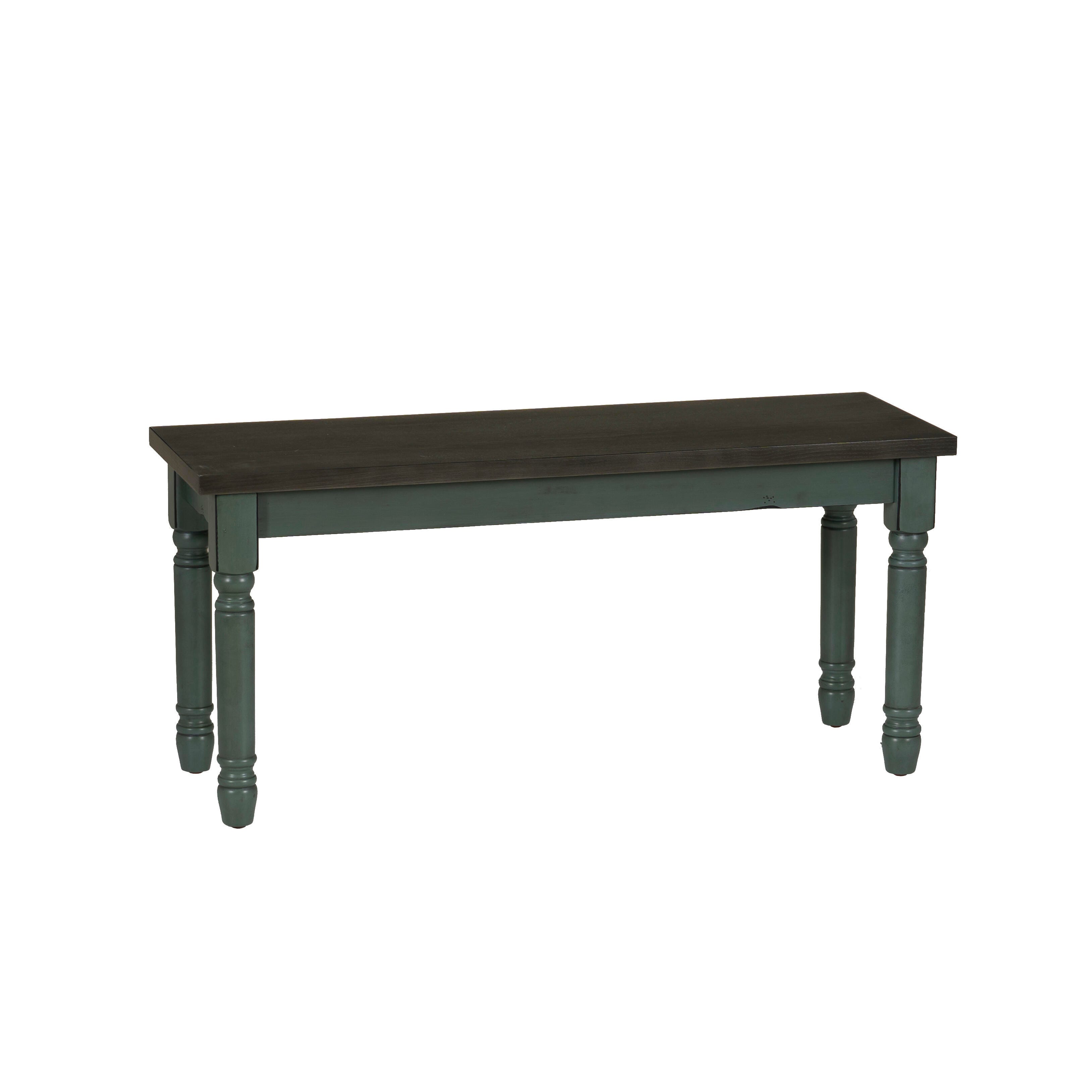Linon Wesley Dining Bench, Teal Blue, large